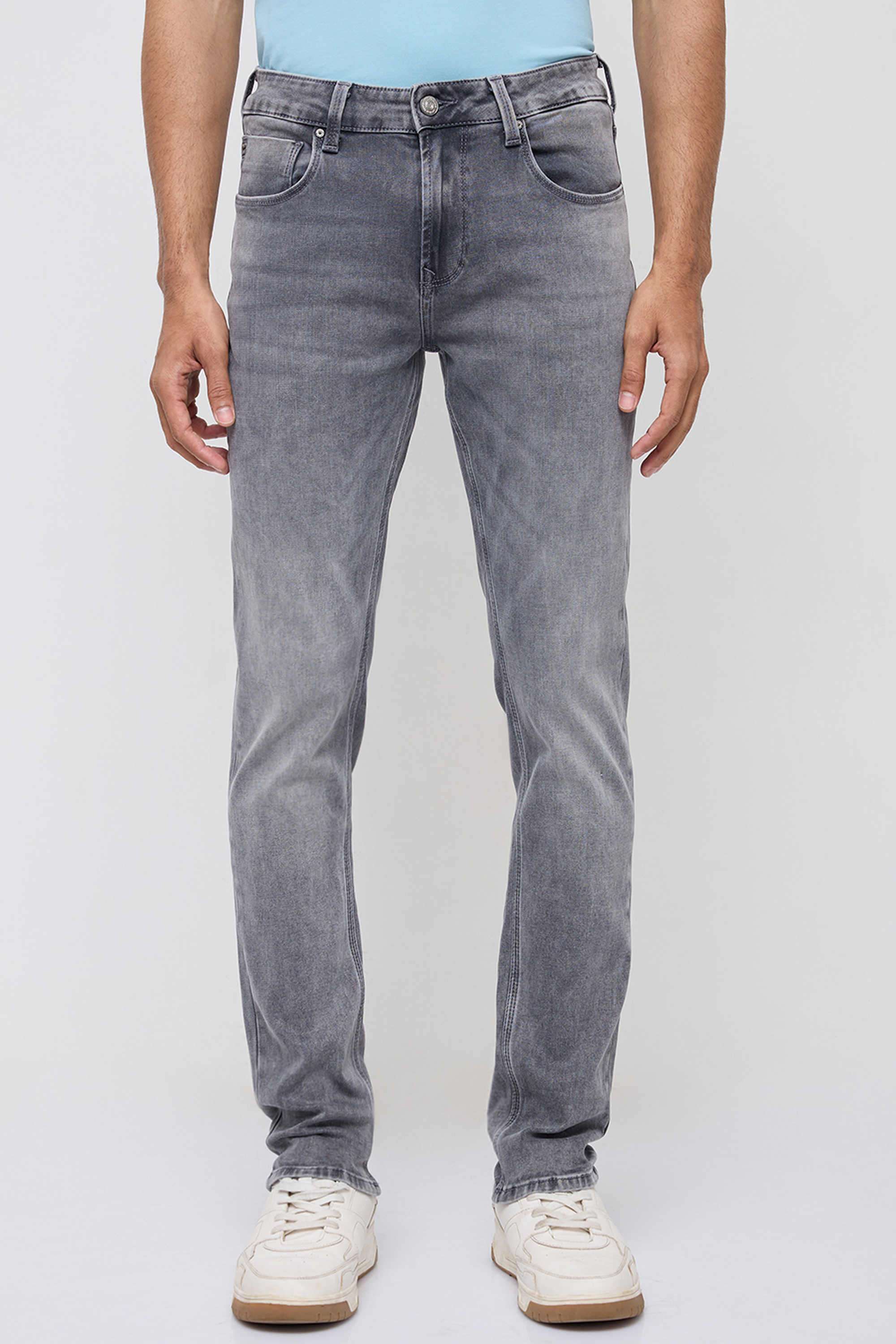 Solid-Cotton-Slim-Fit-Men-s-Jeans