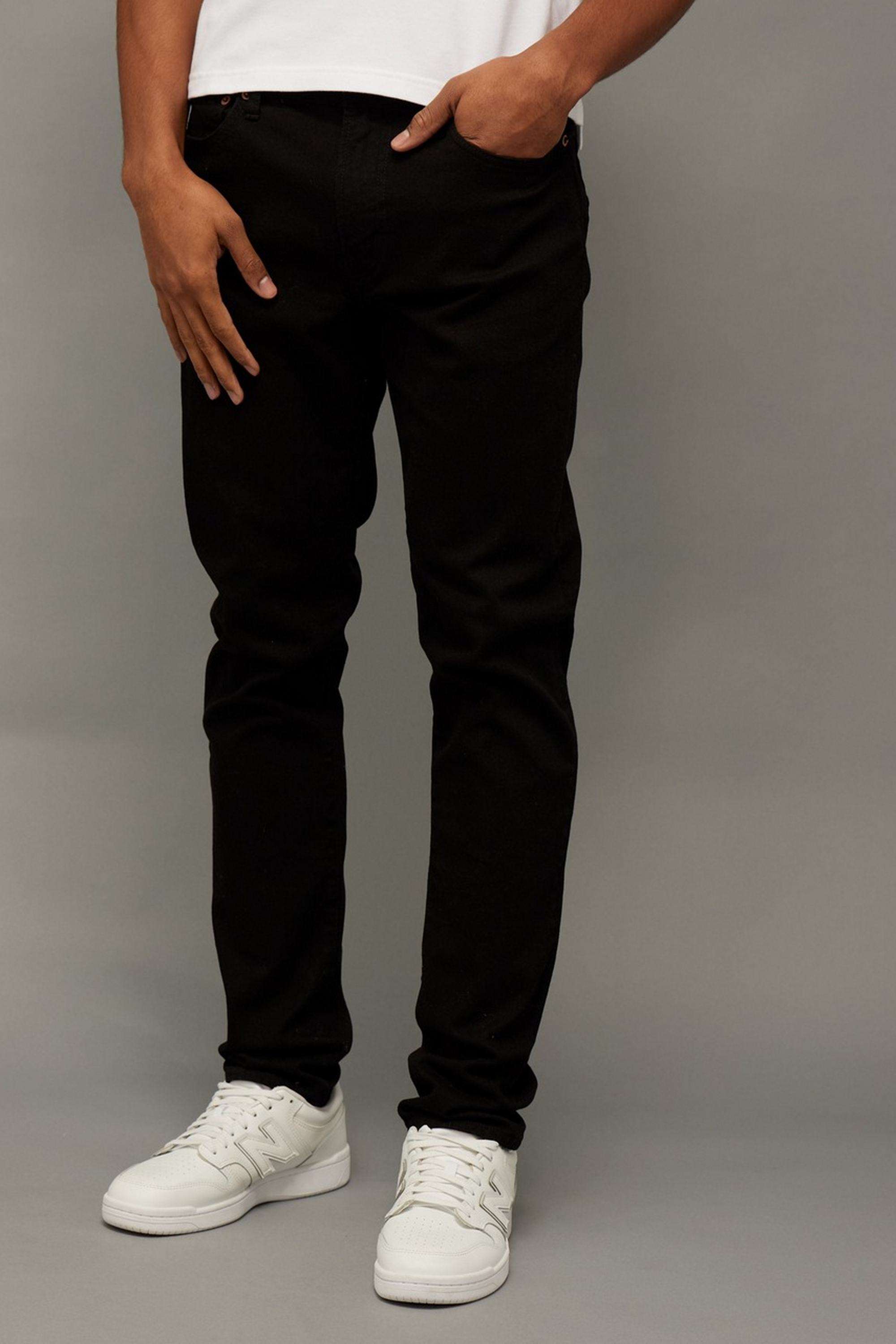 Solid-Cotton-Stretch-Skinny-Fit-Men-s-Jeans