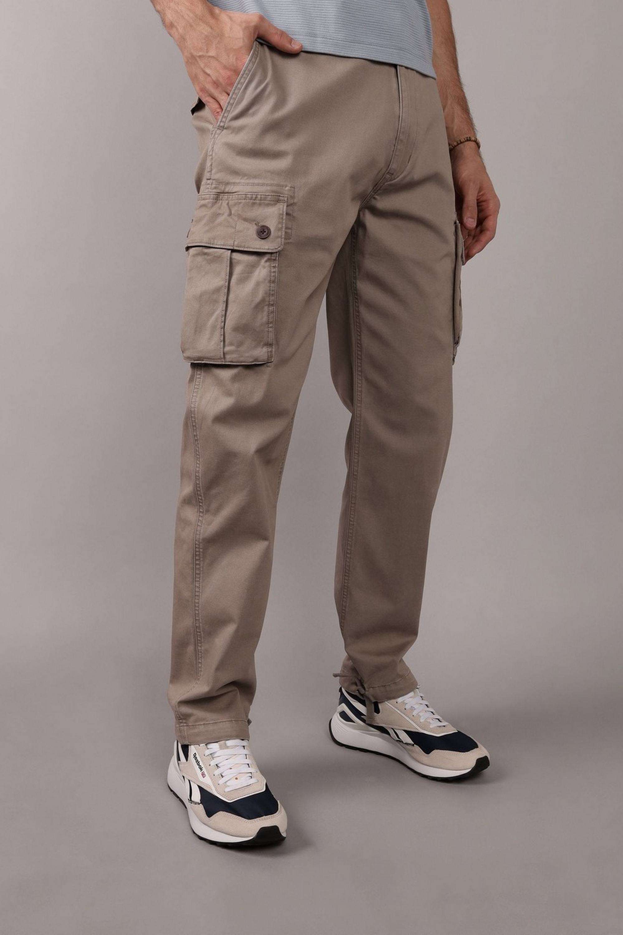 Solid-Cotton-Stretch-Regular-Fit-Men-s-Trousers