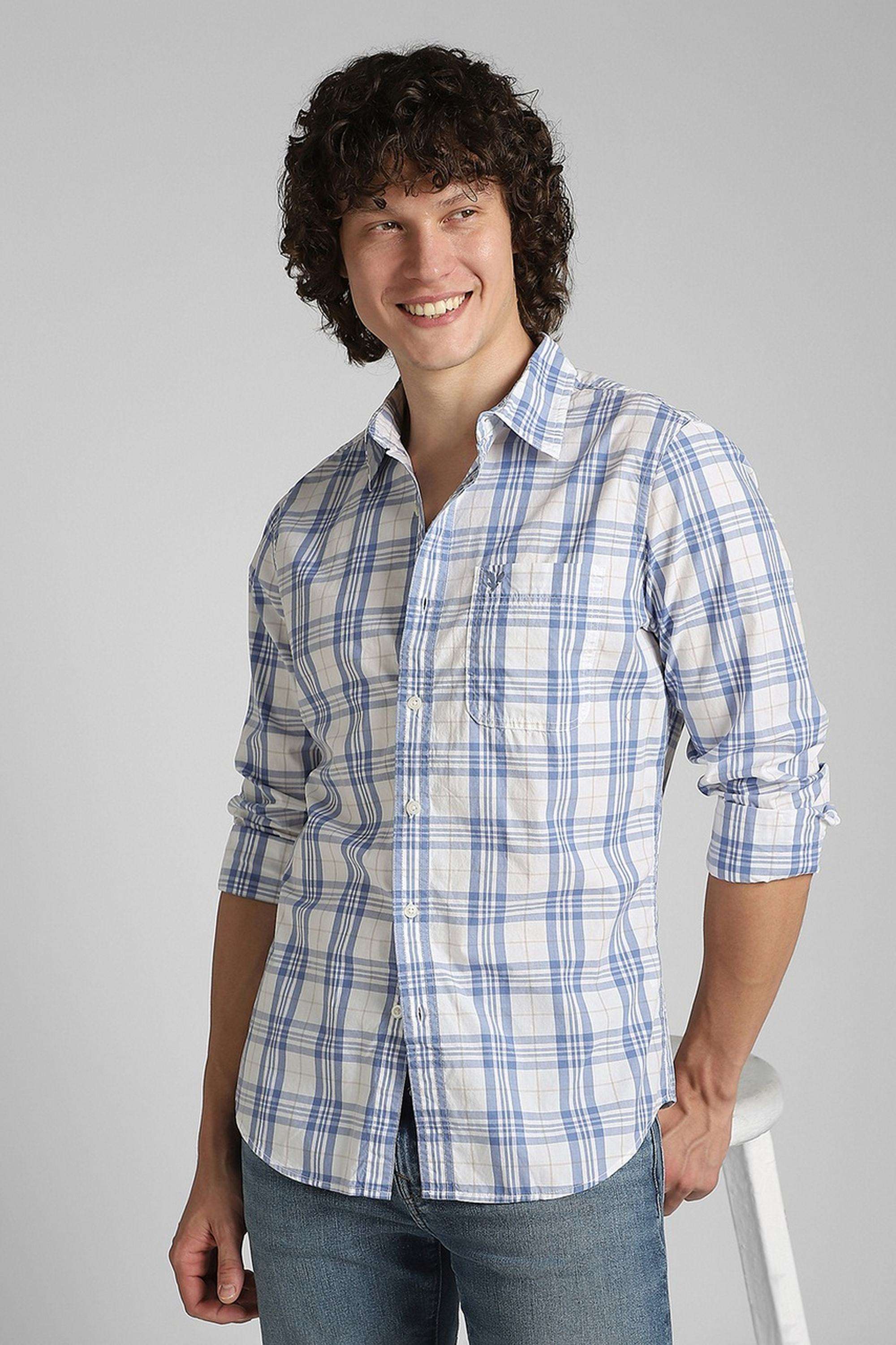 Solid-Cotton-Slim-Fit-Men-s-Casual-Shirt
