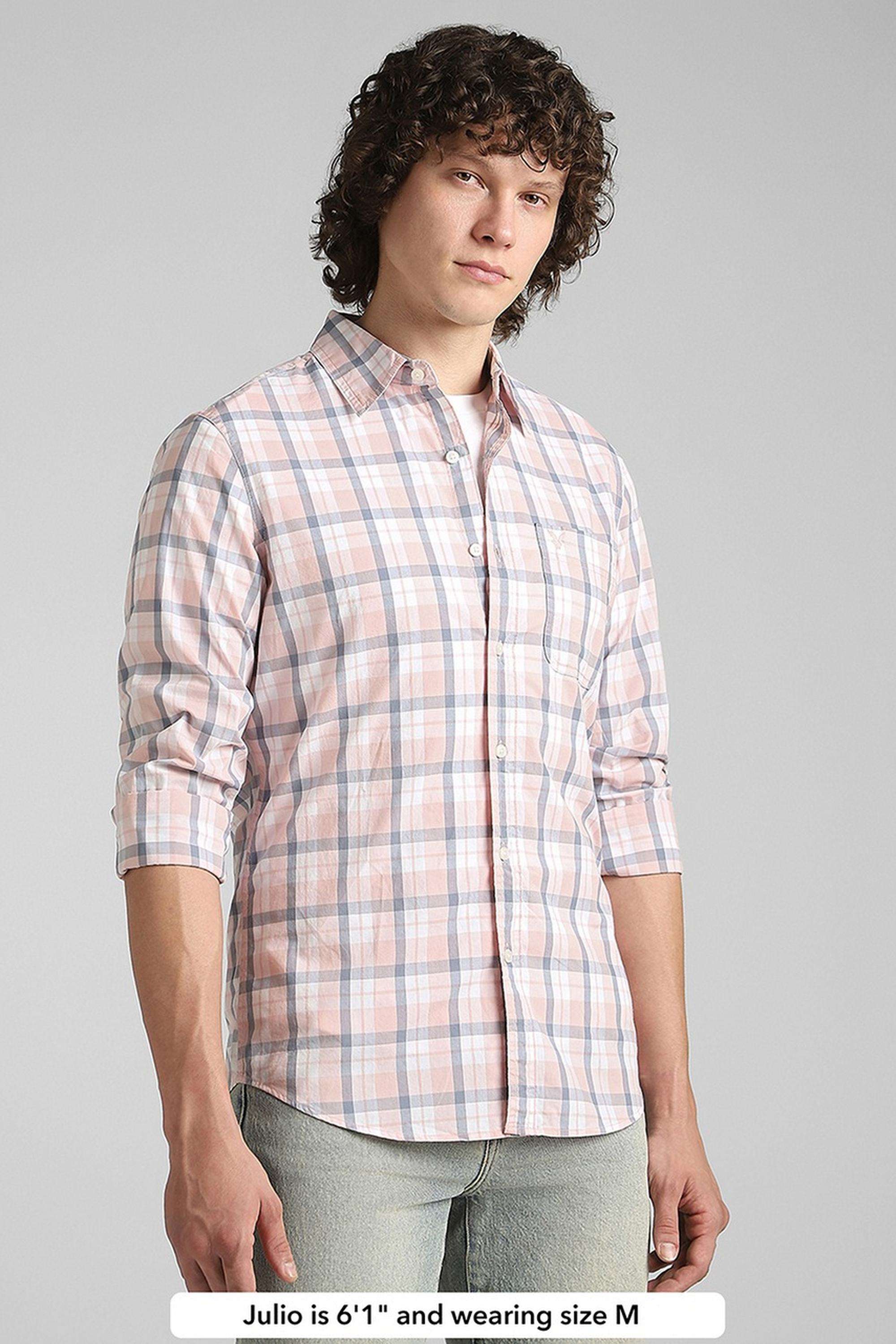 Solid-Cotton-Slim-Fit-Men-s-Casual-Shirt