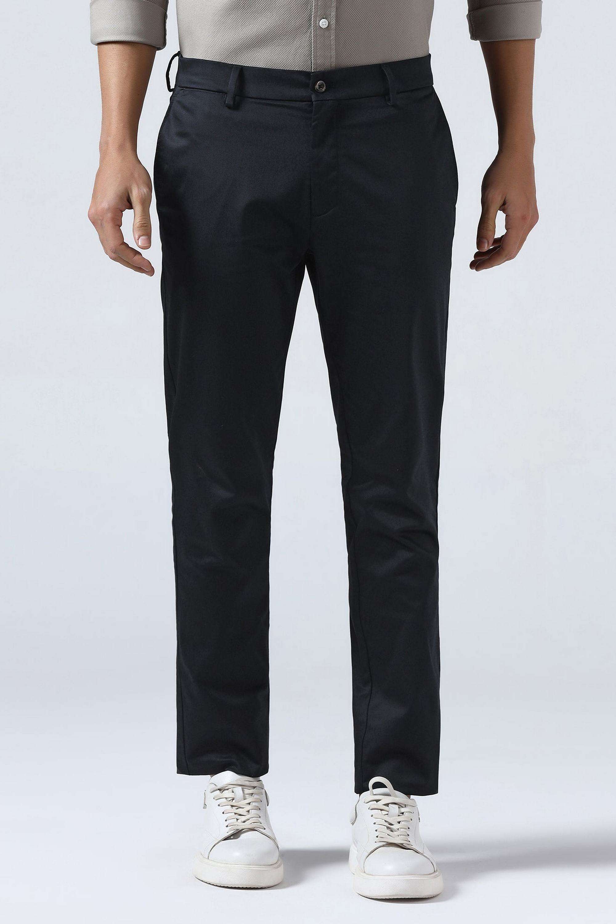 Solid-Cotton-Blend-Slim-Fit-Men-s-Trousers