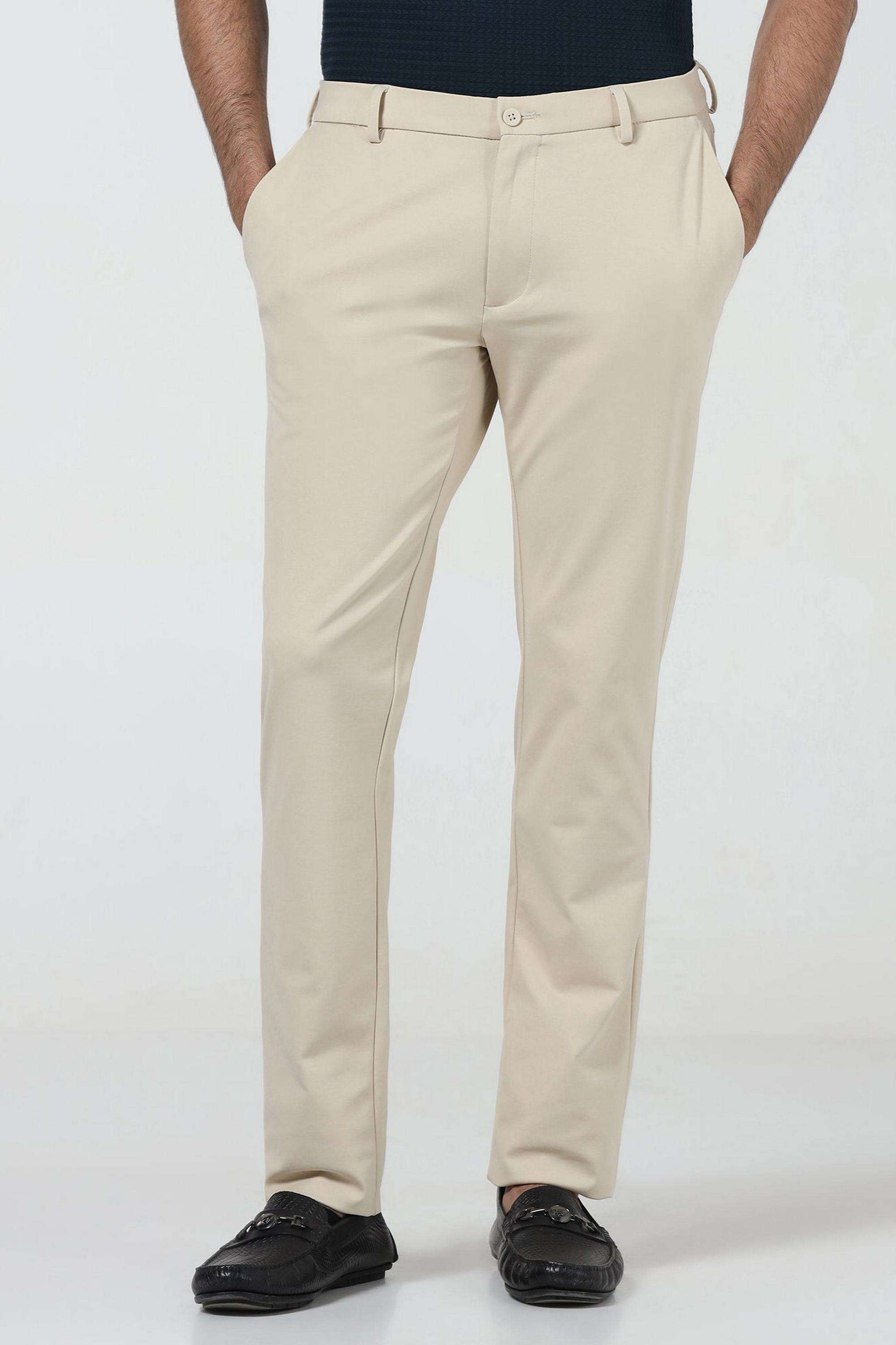 Solid-Cotton-Blend-Slim-Fit-Men-s-Trousers