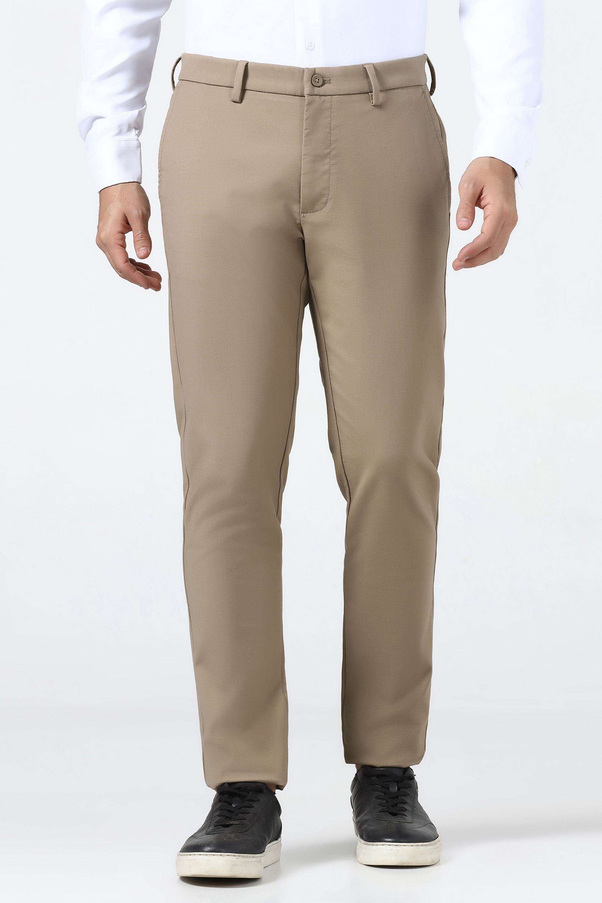 Dobby-Cotton-Blend-Slim-Fit-Men-s-Casual-Trousers