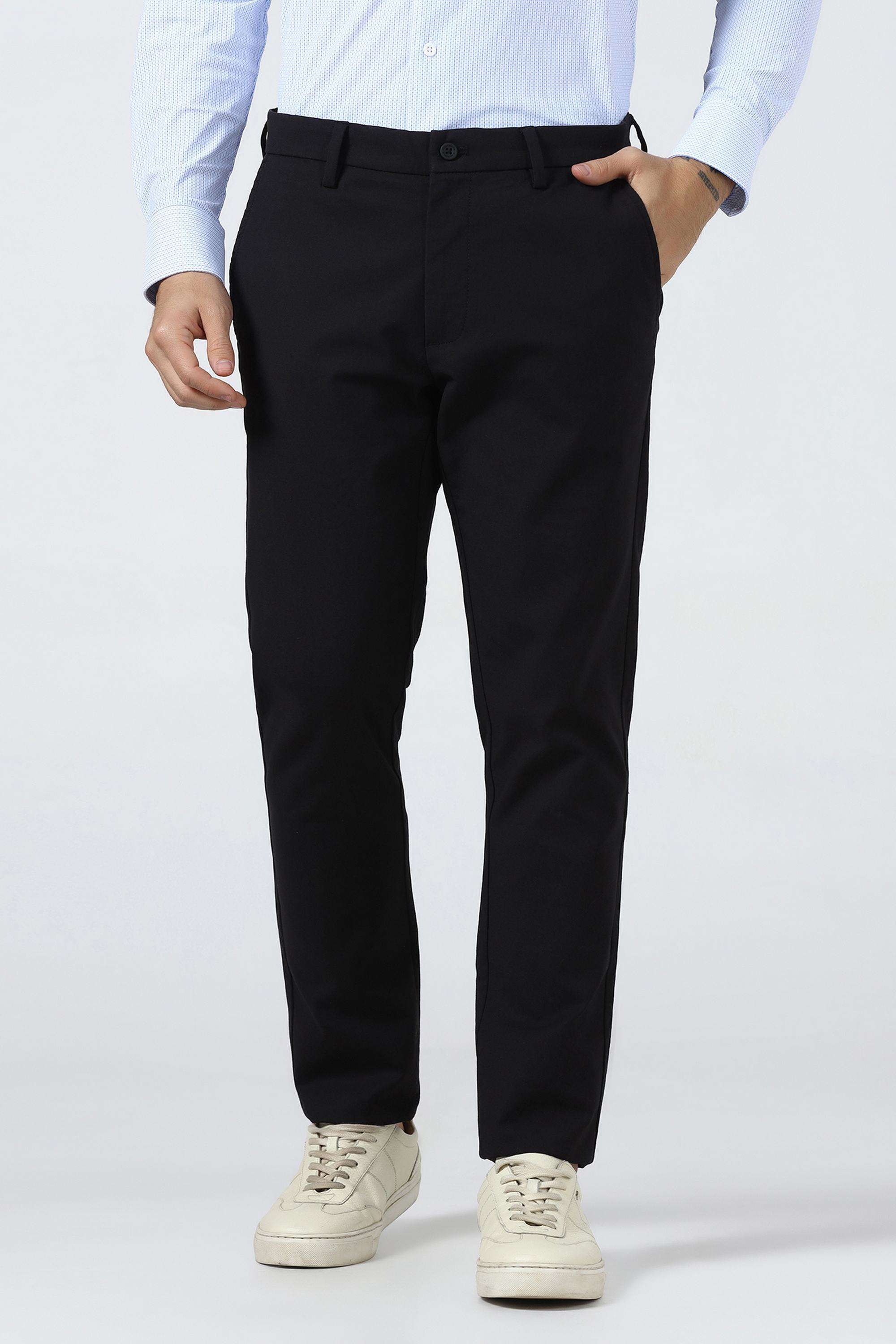 Dobby-Cotton-Blend-Slim-Fit-Men-s-Casual-Trousers