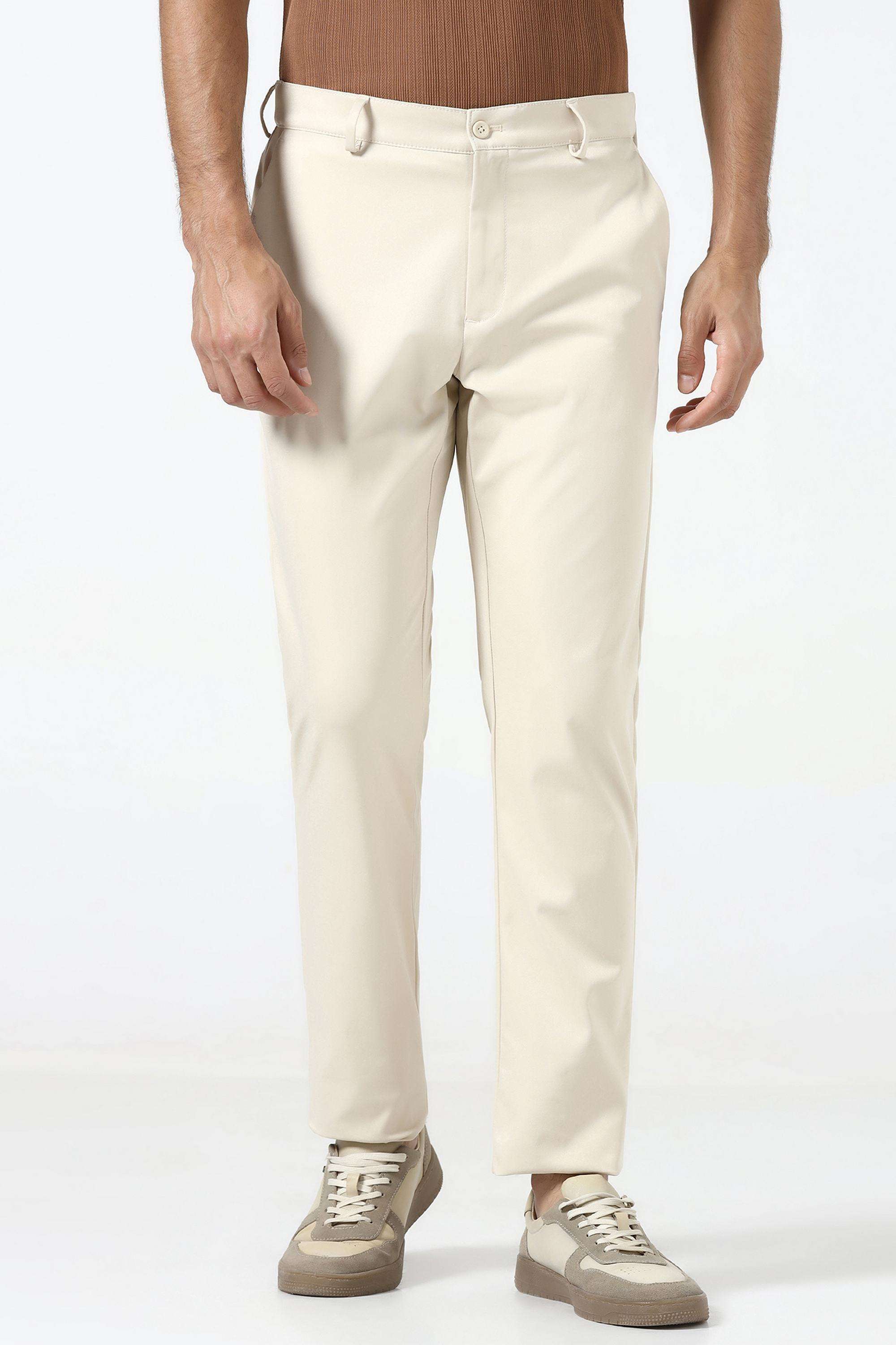 Solid-Polyester-Super-Slim-Fit-Men-s-Casual-Trousers