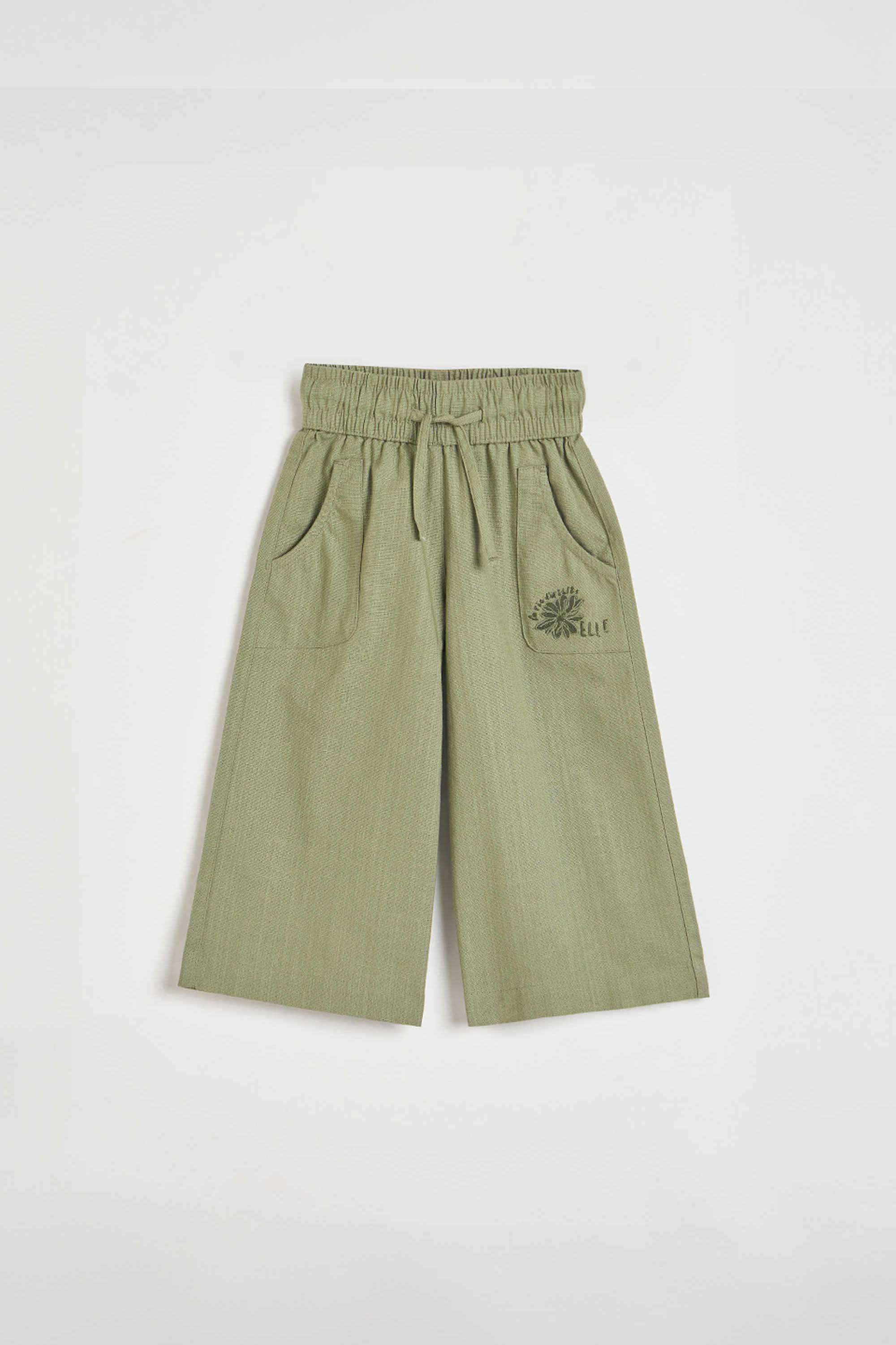 Solid-Cotton-Regular-Fit-Girls-Trousers