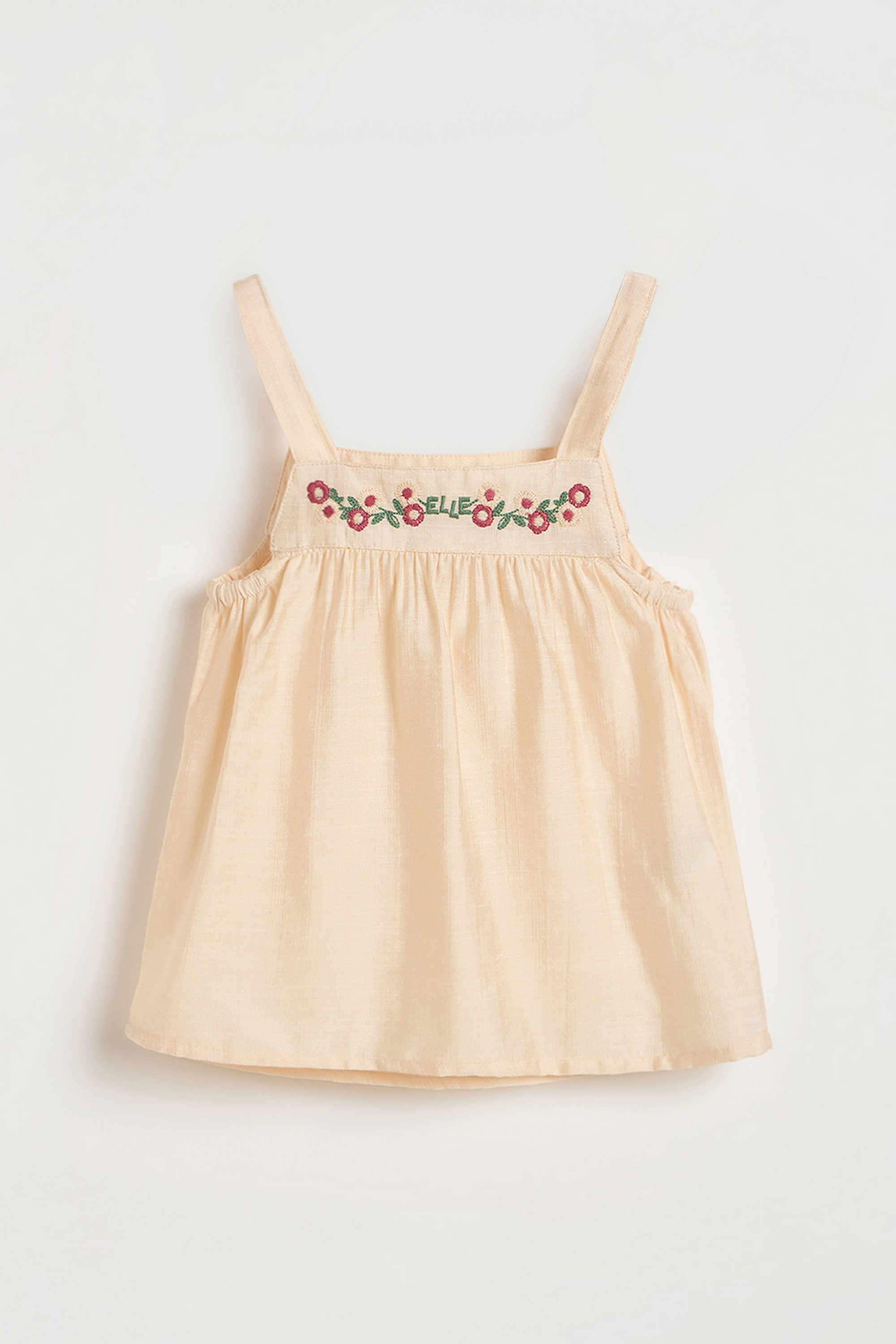 Solid-Blended-Fabric-Square-Neck-Girls-Top