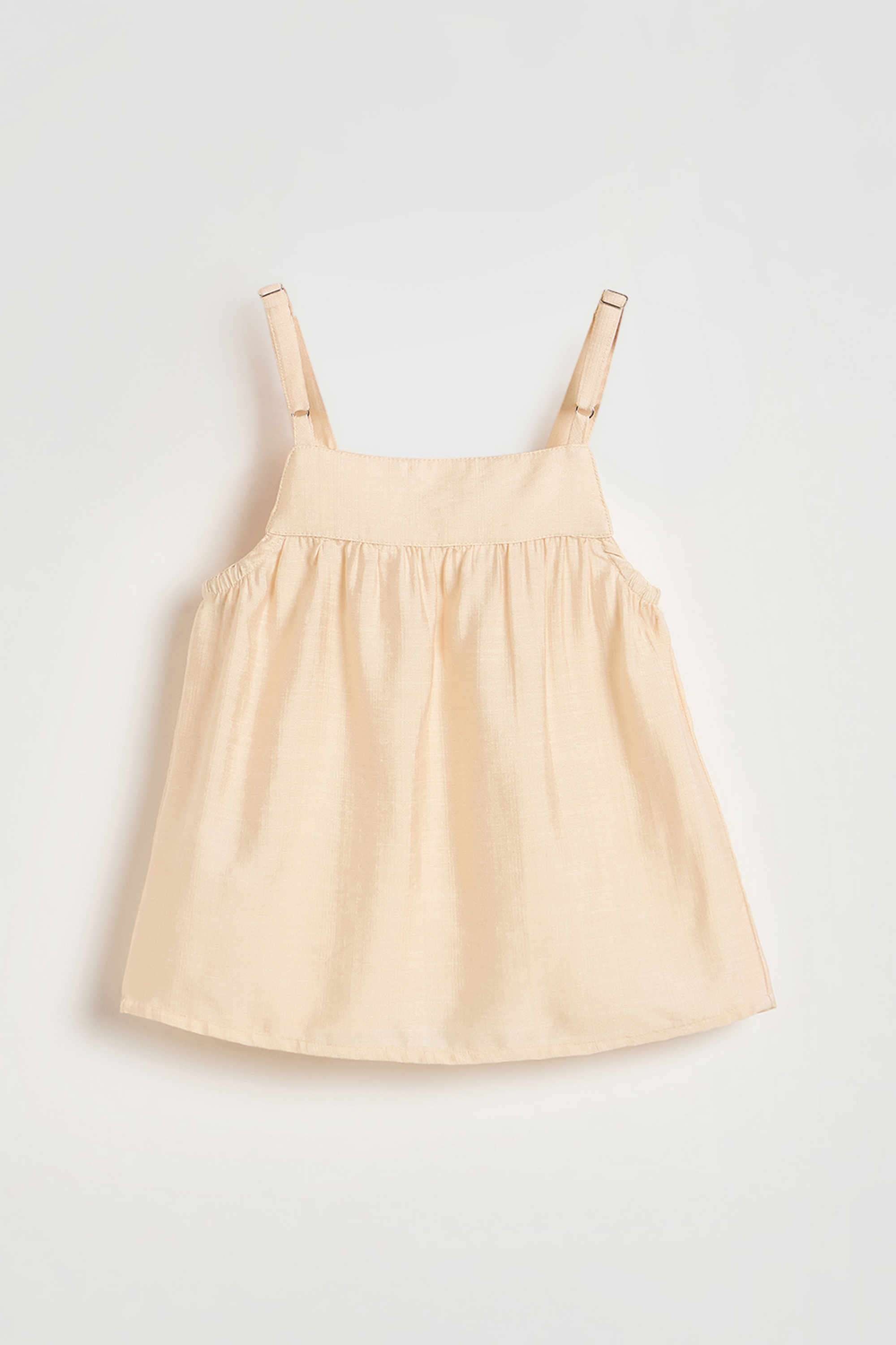 Solid-Blended-Fabric-Square-Neck-Girls-Top