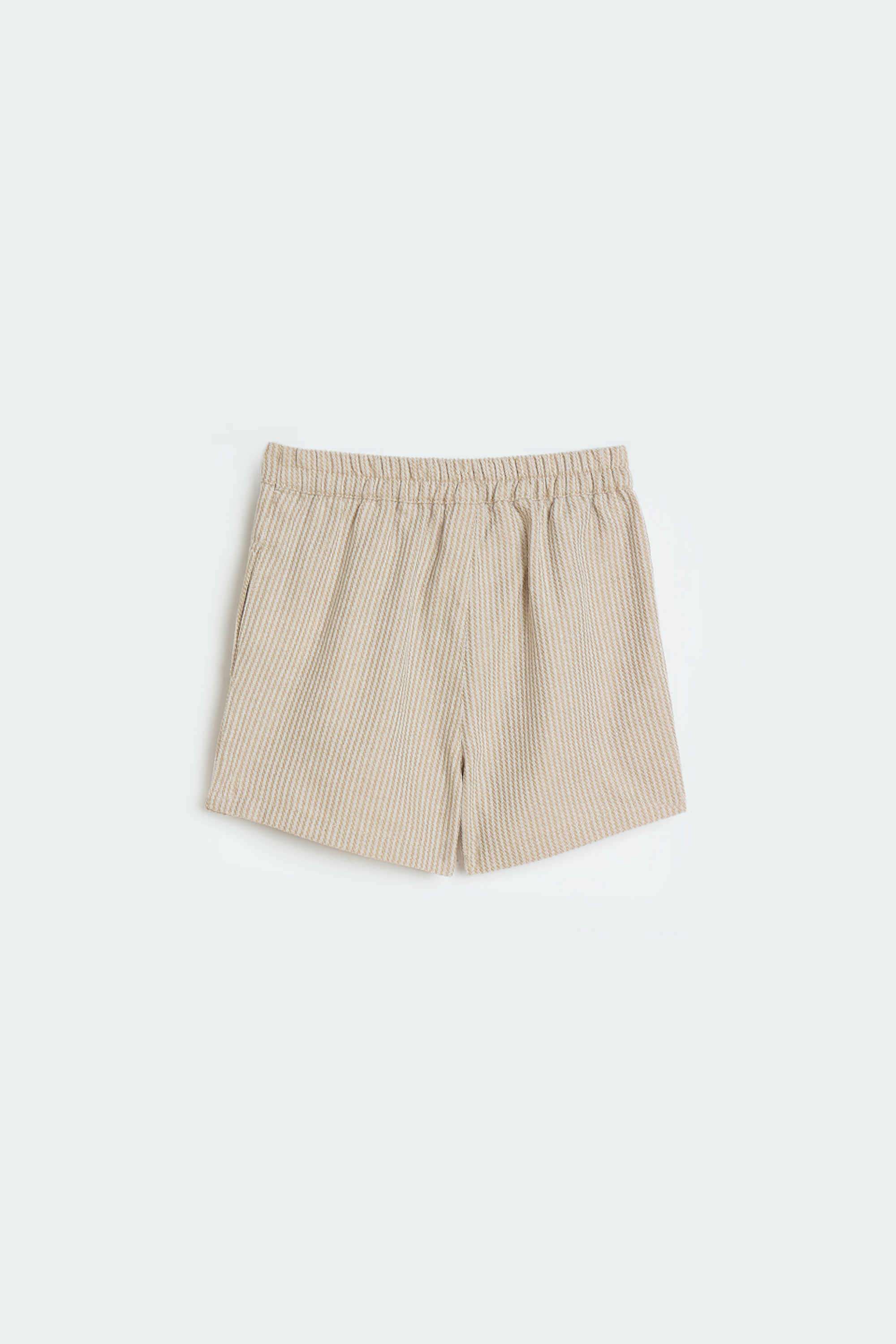 Stripes-Blended-Fabric-Regular-Fit-Girls-Skorts