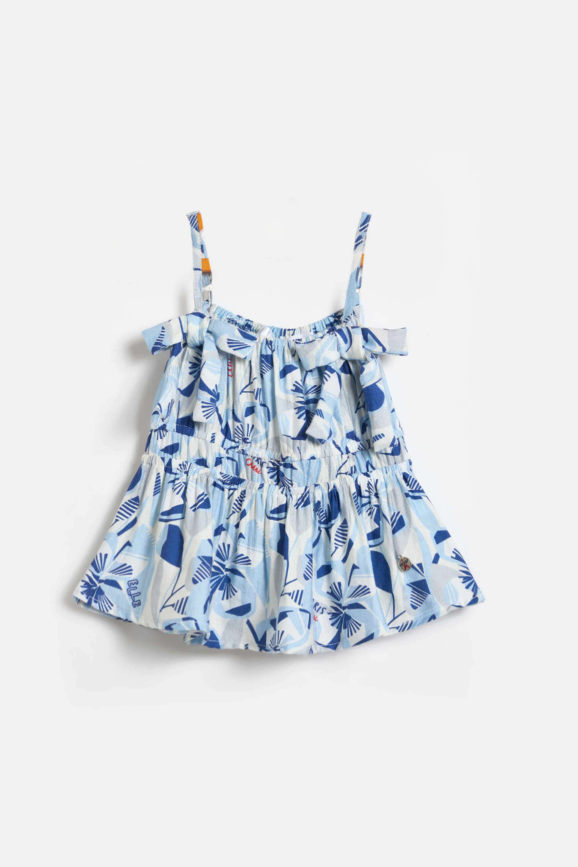 Printed-Blended-Fabric-Square-Neck-Girls-Top