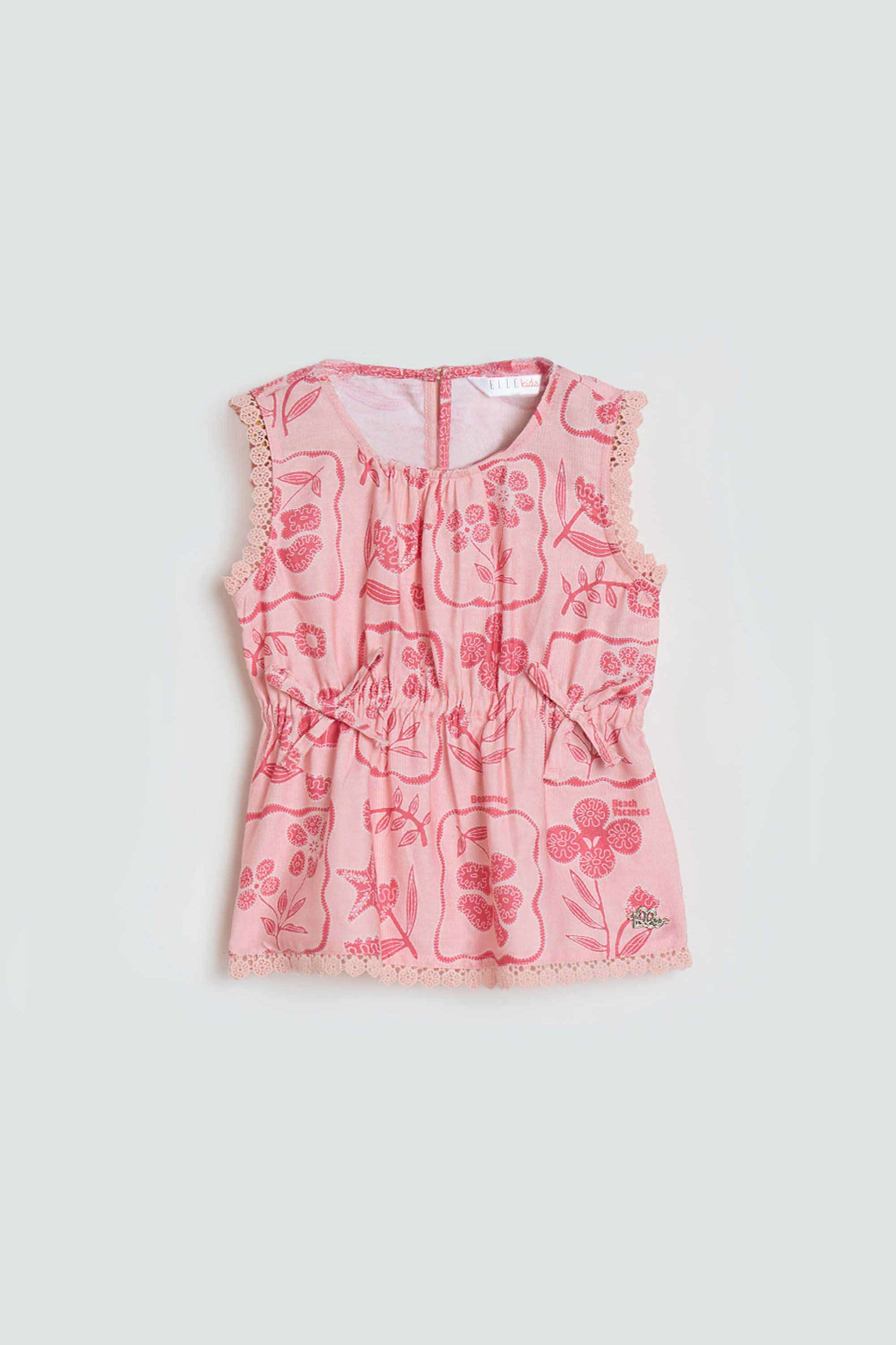 Printed-Cotton-Round-Neck-Girls-Top