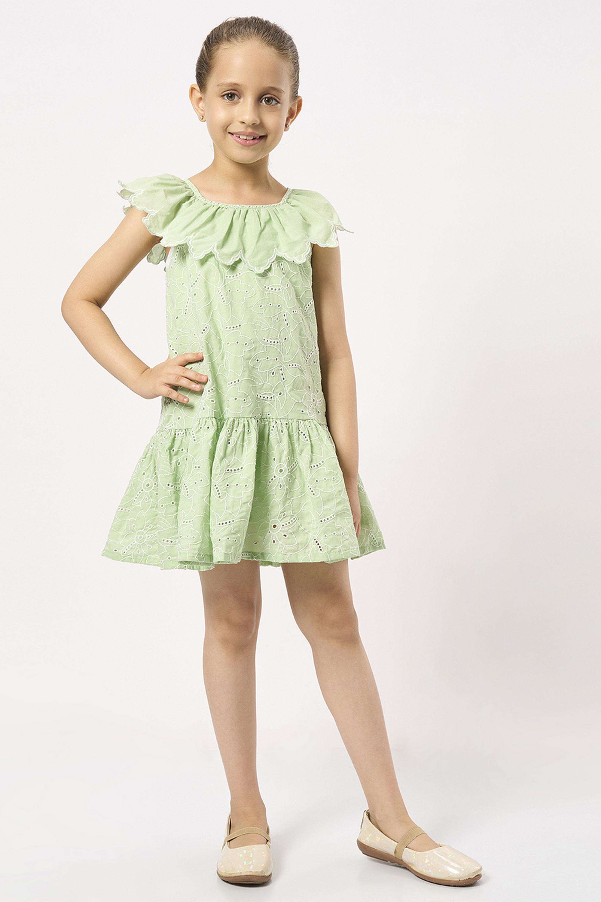Embroidered-Cotton-Square-Neck-Girls-Casual-Wear-Dress