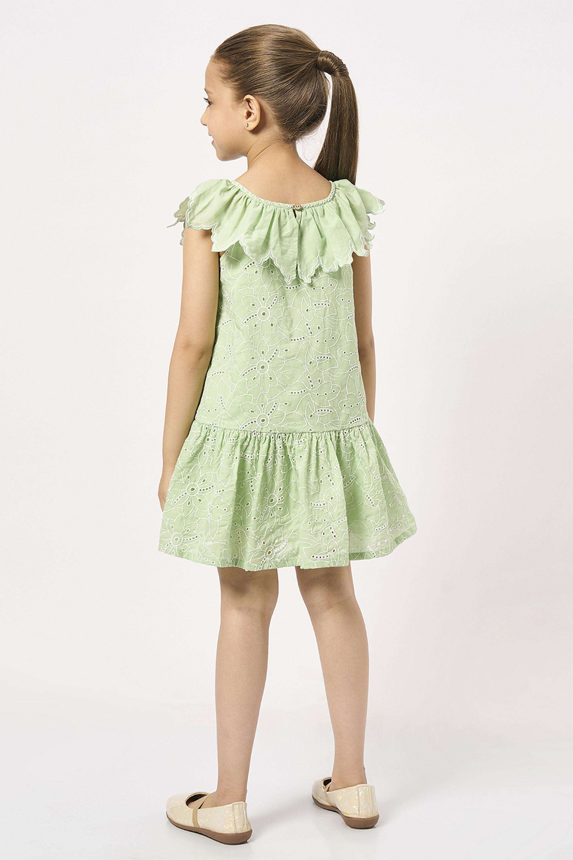 Embroidered-Cotton-Square-Neck-Girls-Casual-Wear-Dress