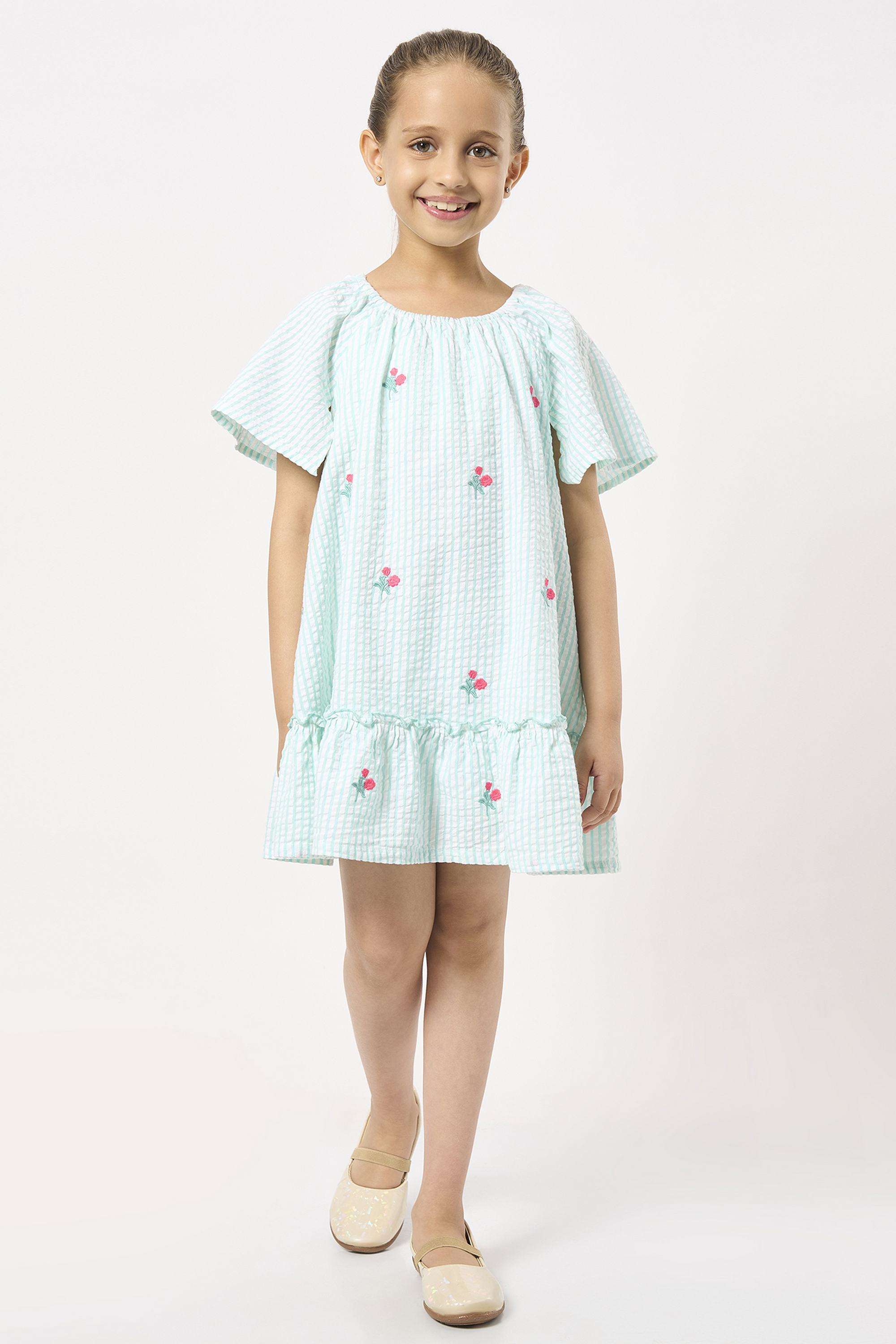 Embroidered-Cotton-Square-Neck-Girls-Casual-Wear-Dress