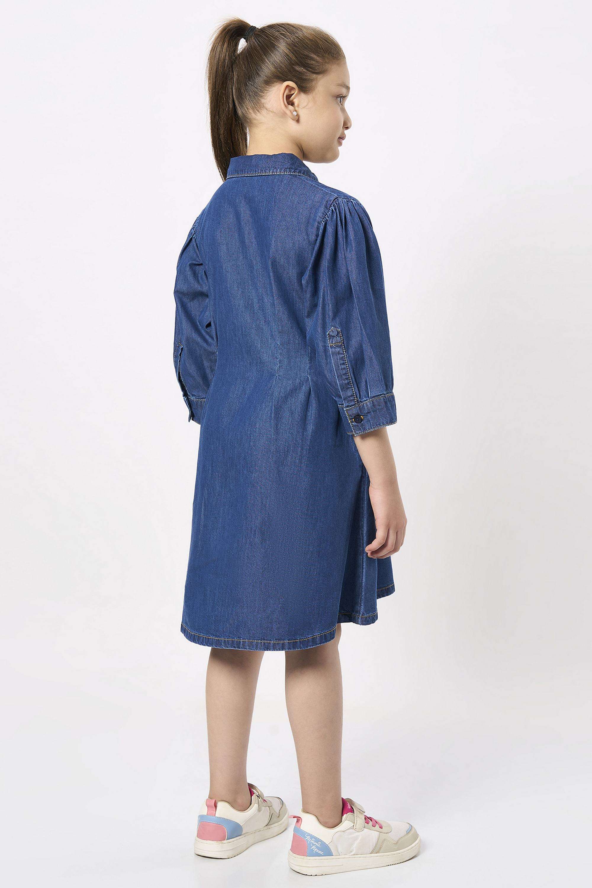 Embroidered-Cotton-Collared-Girls-Casual-Wear-Dress