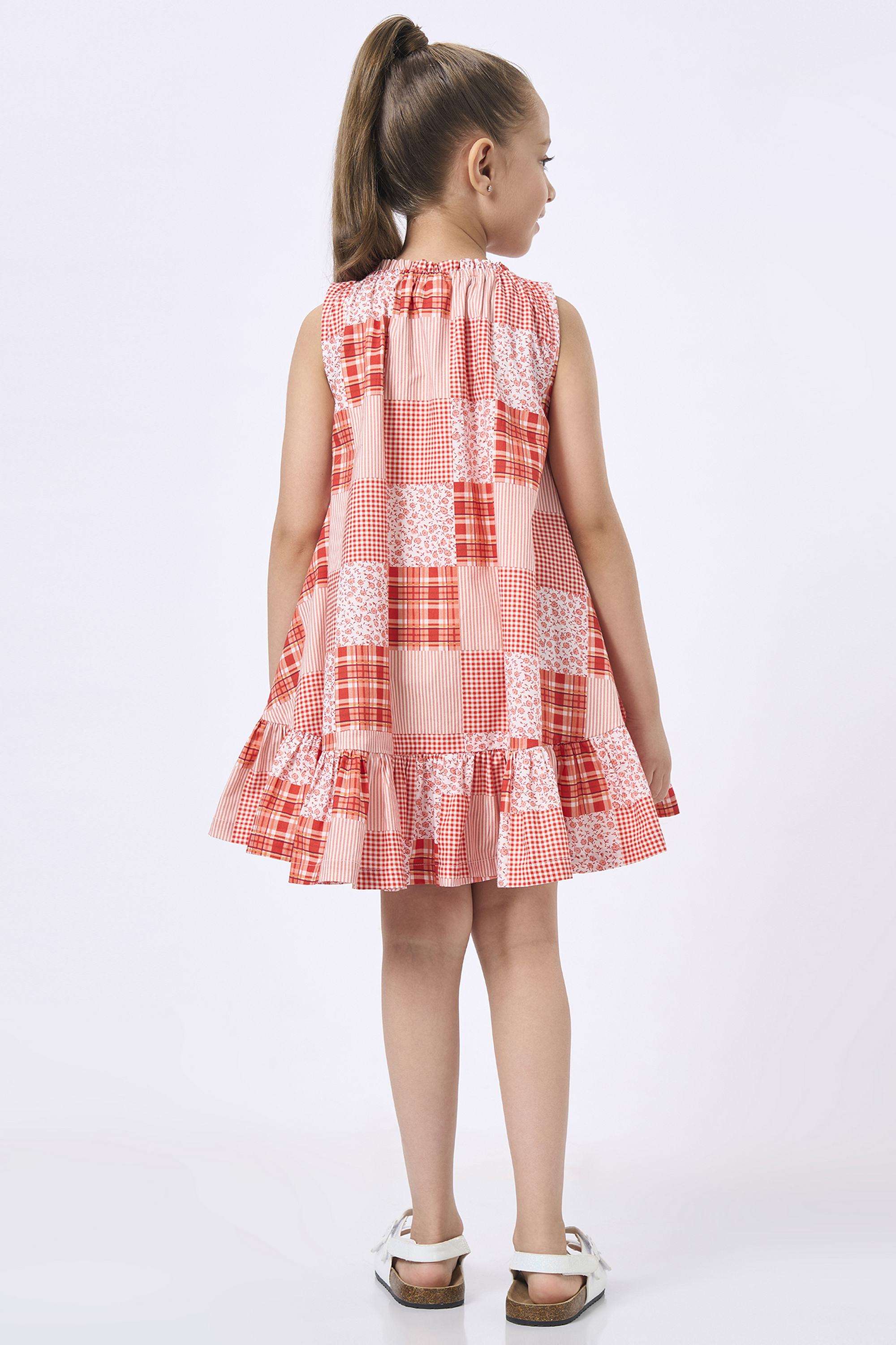 Graphic-Print-Cotton-Collared-Girls-Casual-Wear-Dress