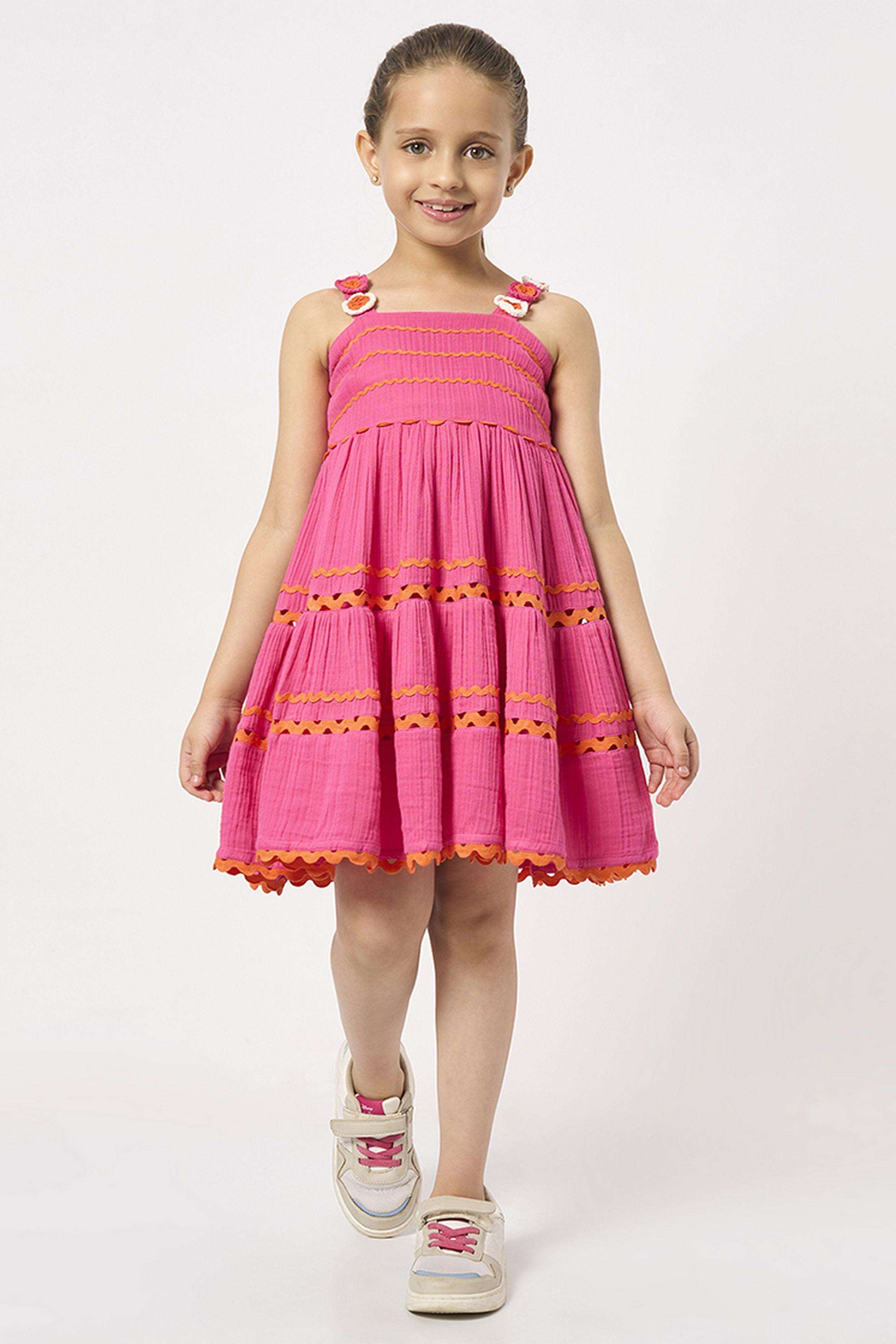 Embroidered-Cotton-Square-Neck-Girls-Casual-Wear-Dress