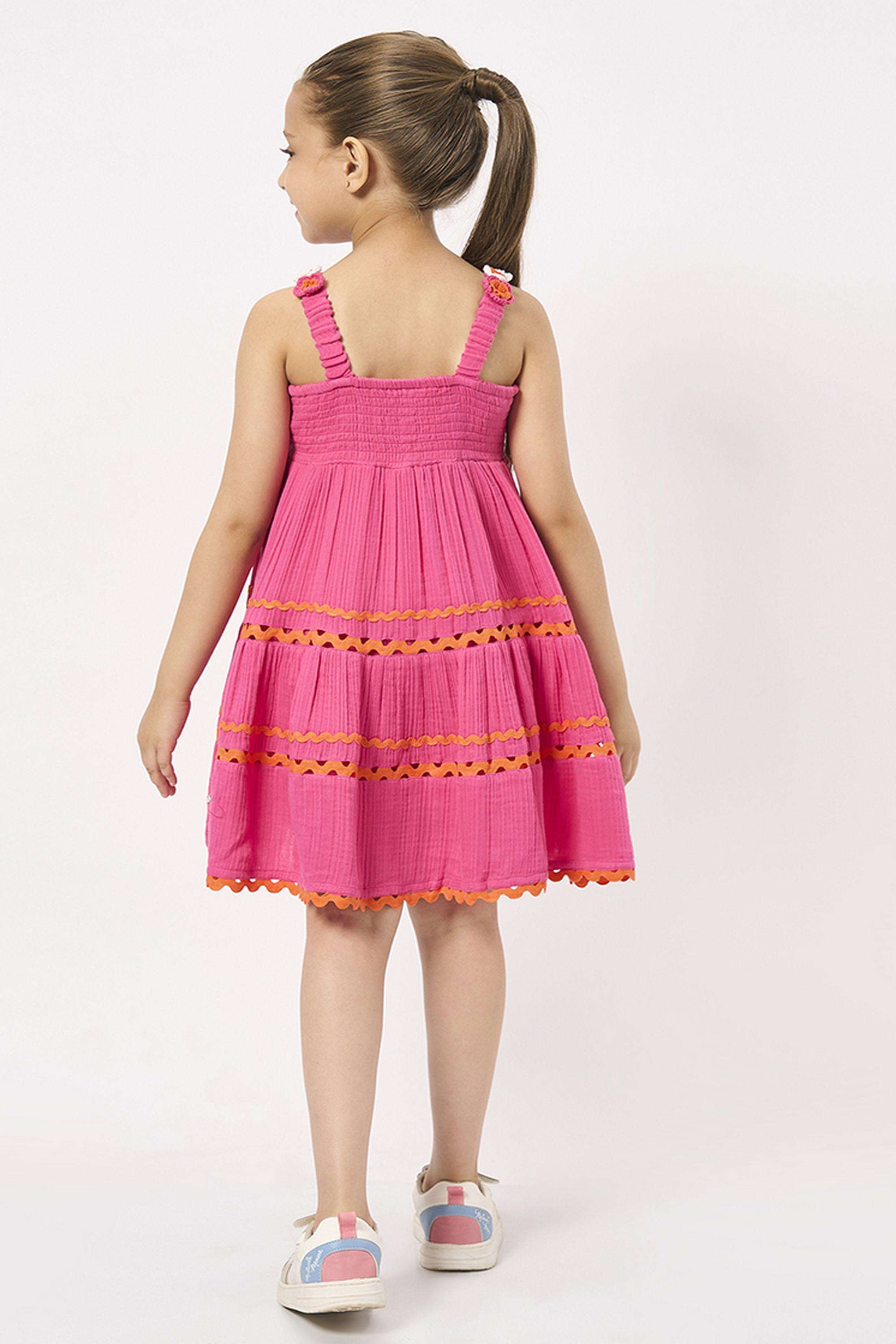 Embroidered-Cotton-Square-Neck-Girls-Casual-Wear-Dress