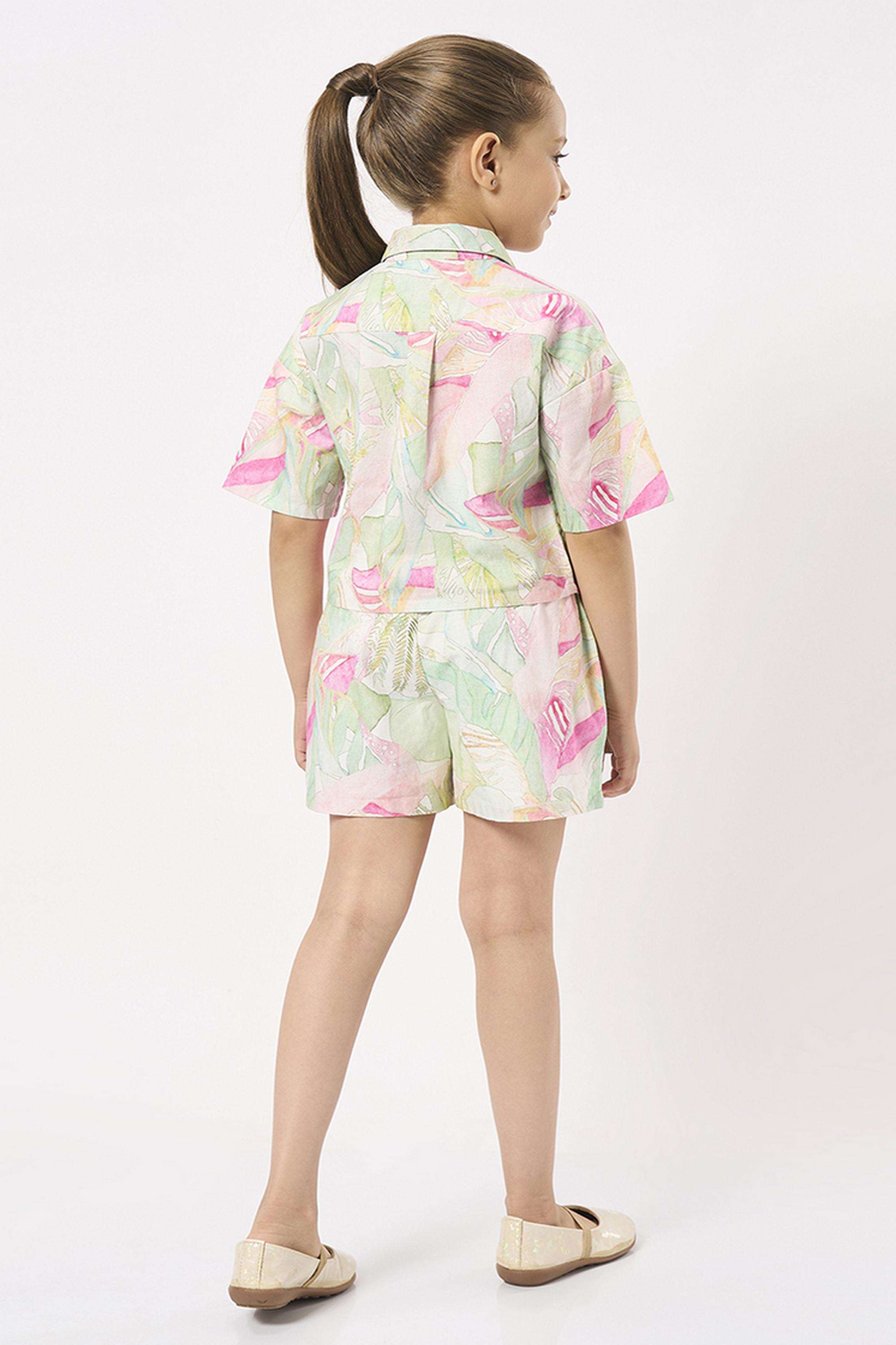 Graphic-Print-Cotton-Crop-Girls-Clothing-Set