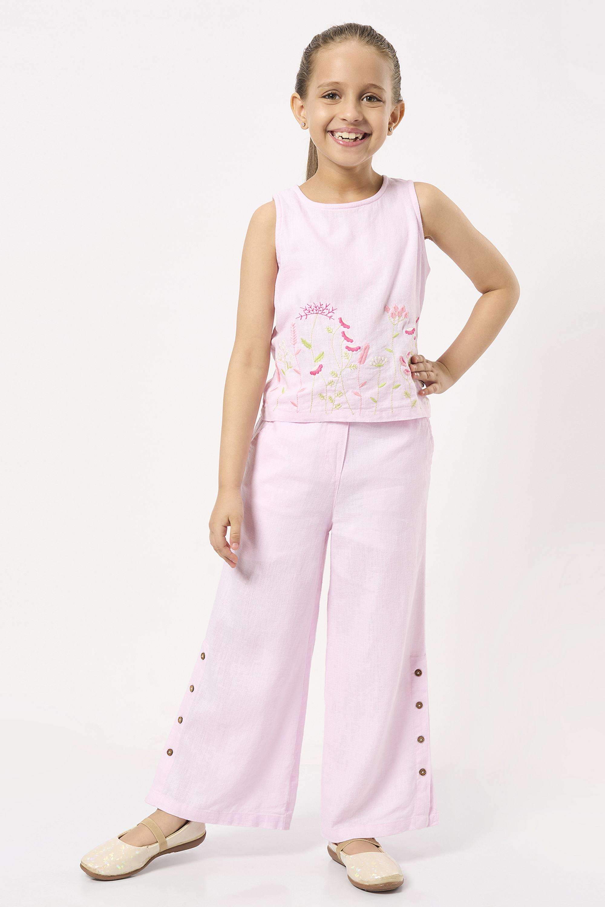 Embroidered-Cotton-Crop-Girls-Clothing-Set