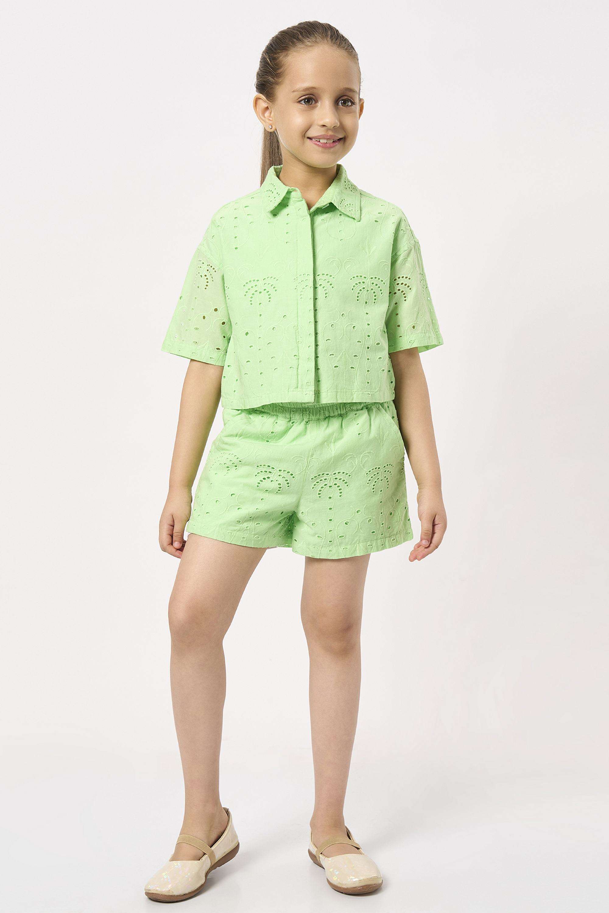 Solid-Cotton-Crop-Girls-Clothing-Set