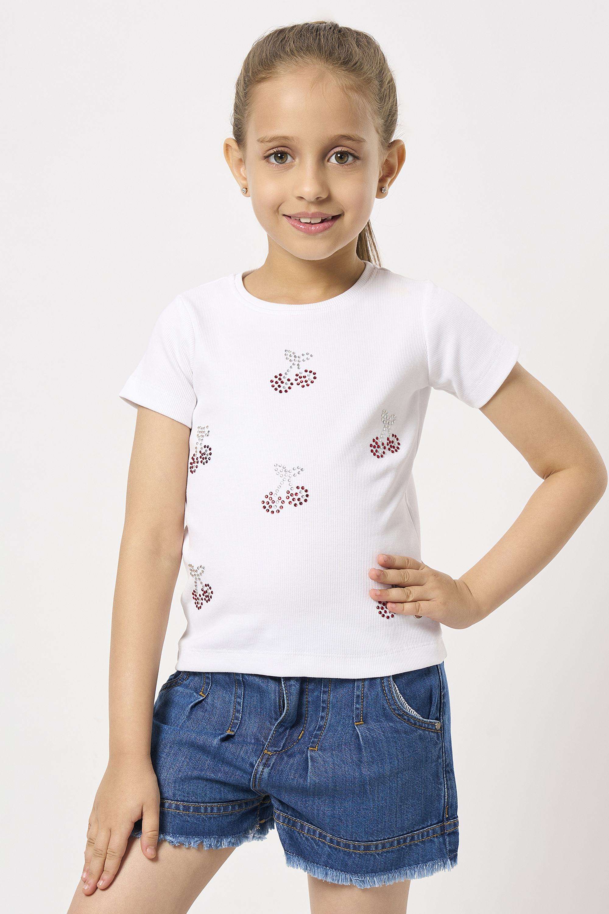 Graphic-Print-Cotton-Round-Neck-Girls-T-Shirt