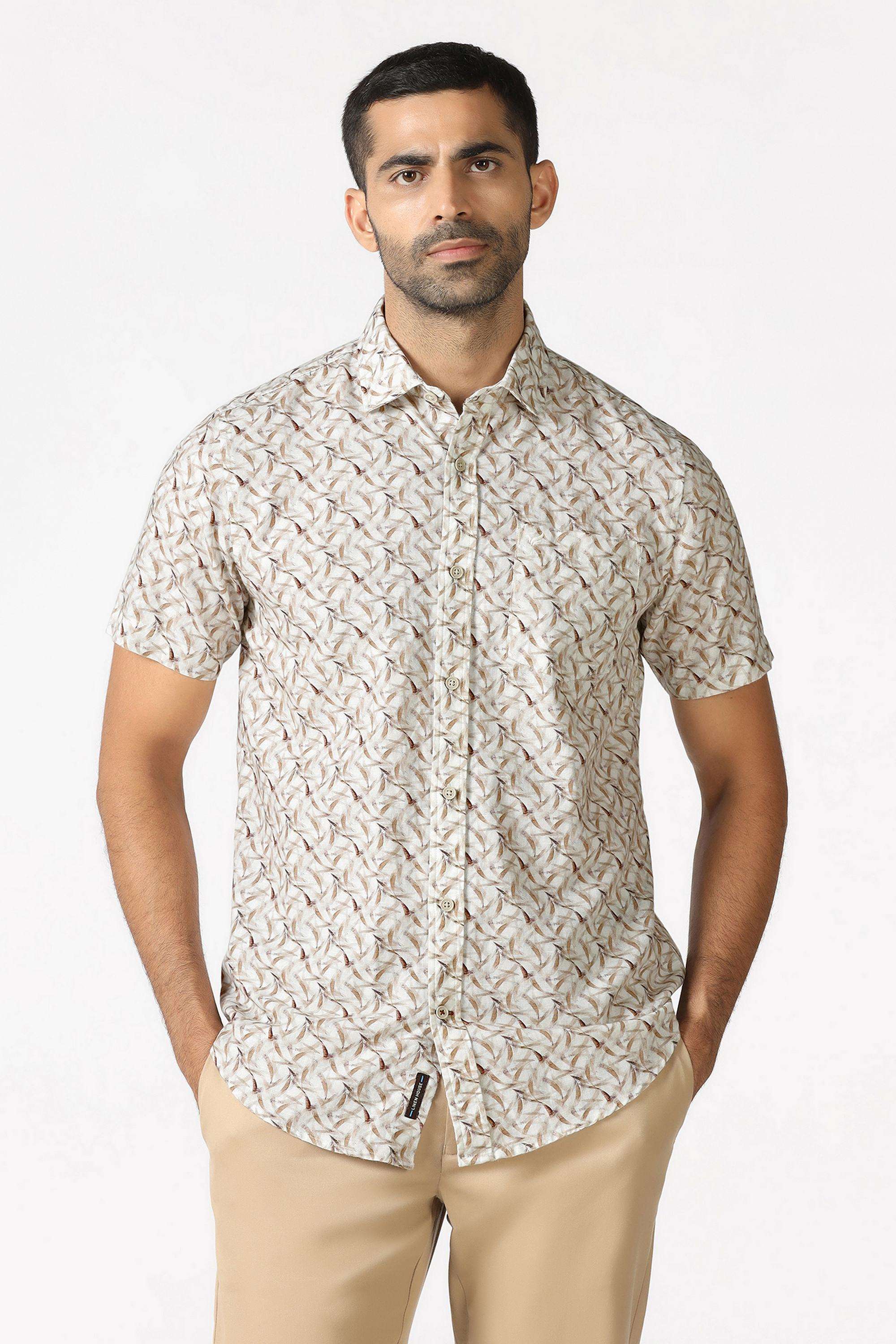 Printed-Cotton-Blend-Slim-Fit-Men-s-Casual-Shirt