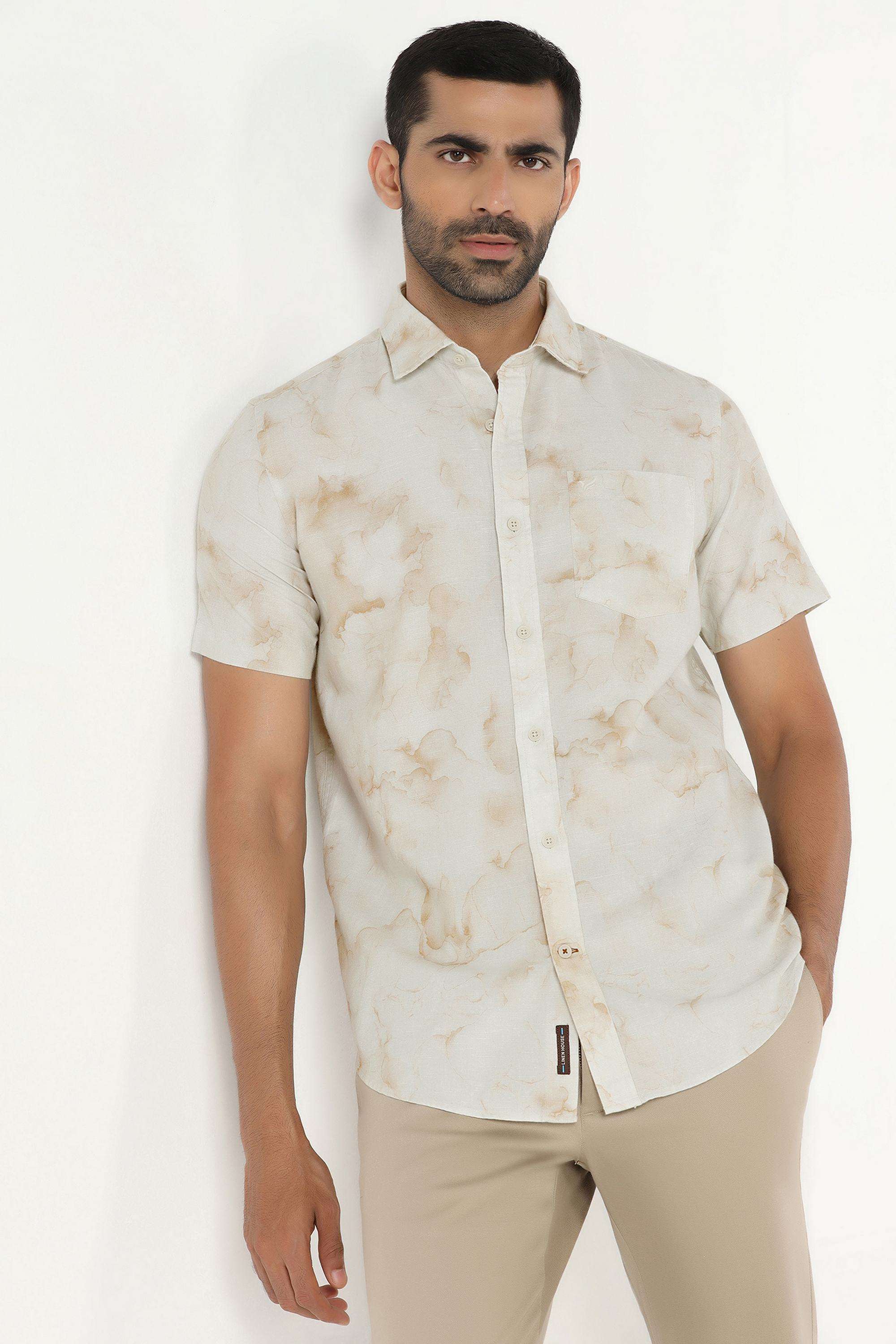 Printed-Cotton-Blend-Slim-Fit-Men-s-Casual-Shirt
