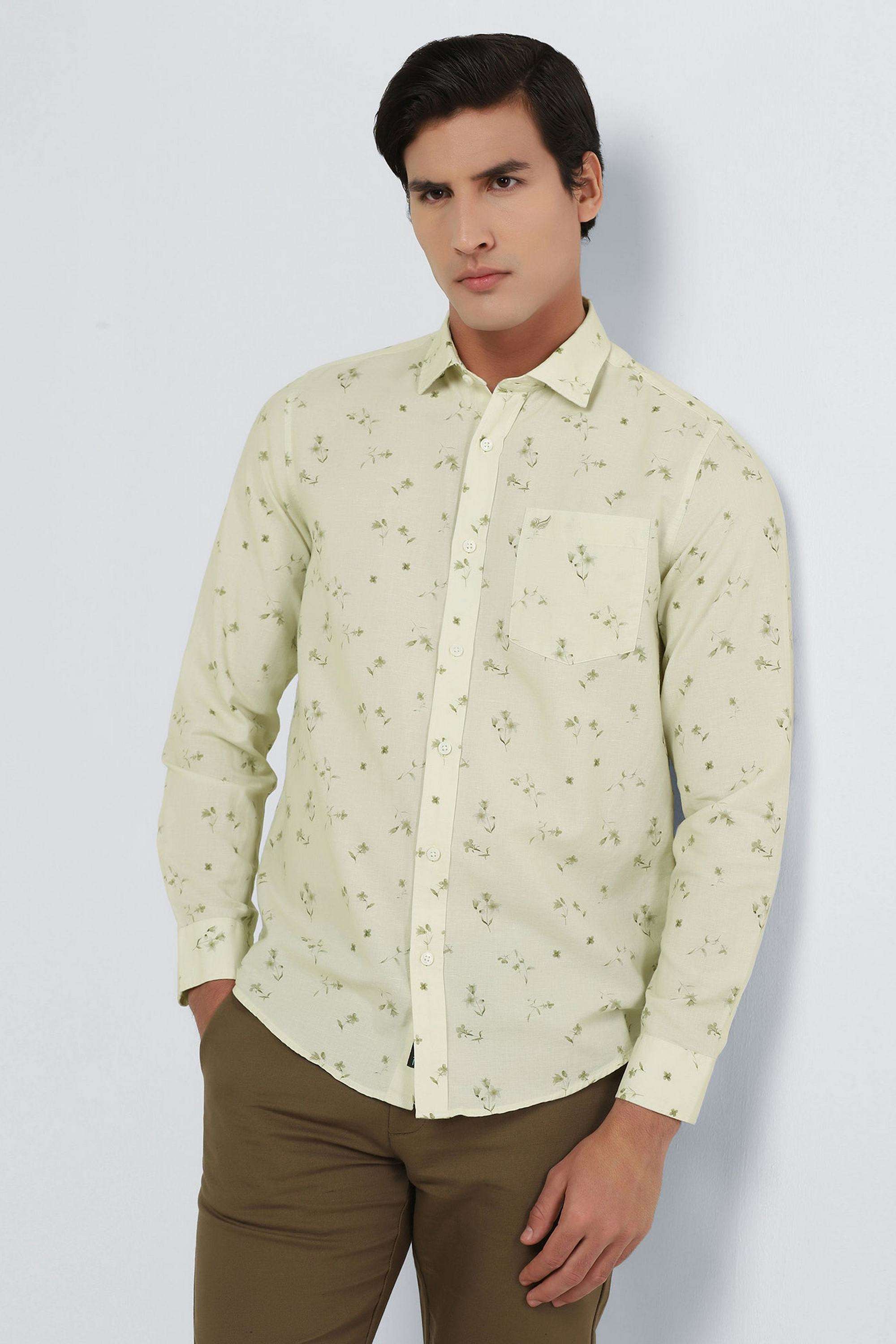 Printed-Cotton-Blend-Slim-Fit-Men-s-Casual-Shirt