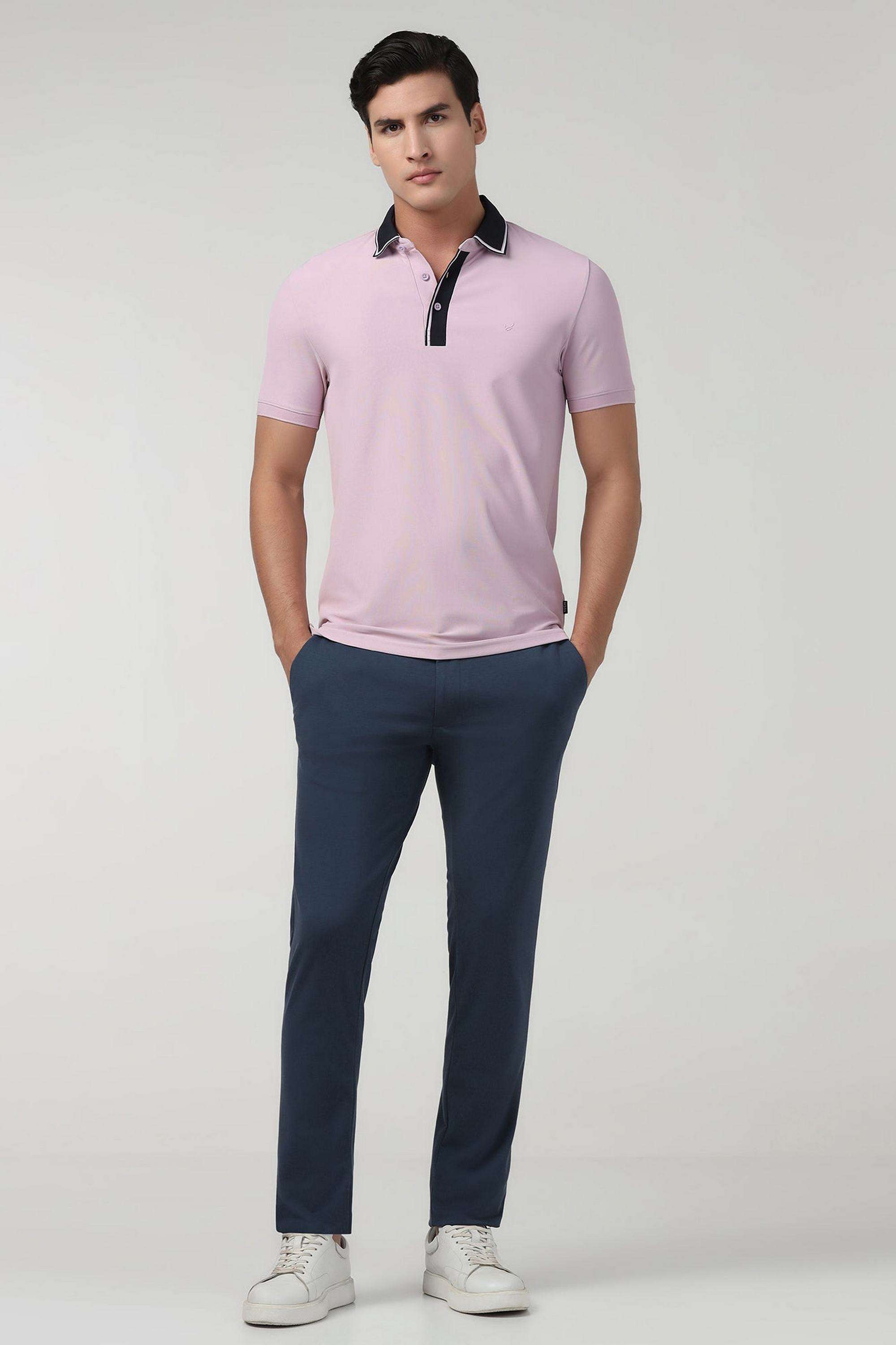 Solid-Polyester-Slim-Fit-Men-s-T-Shirt