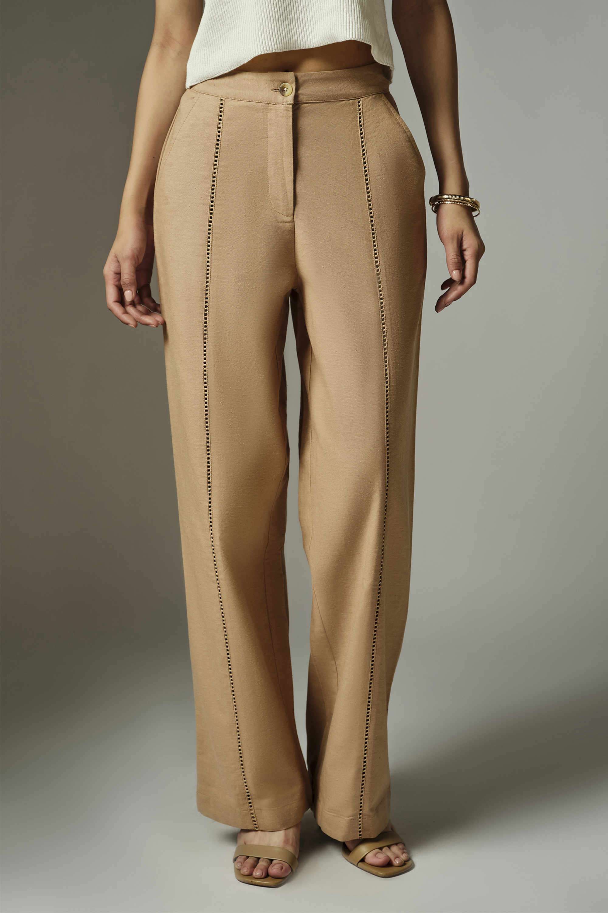 Solid-Viscose-Relaxed-Fit-Women-s-Trousers