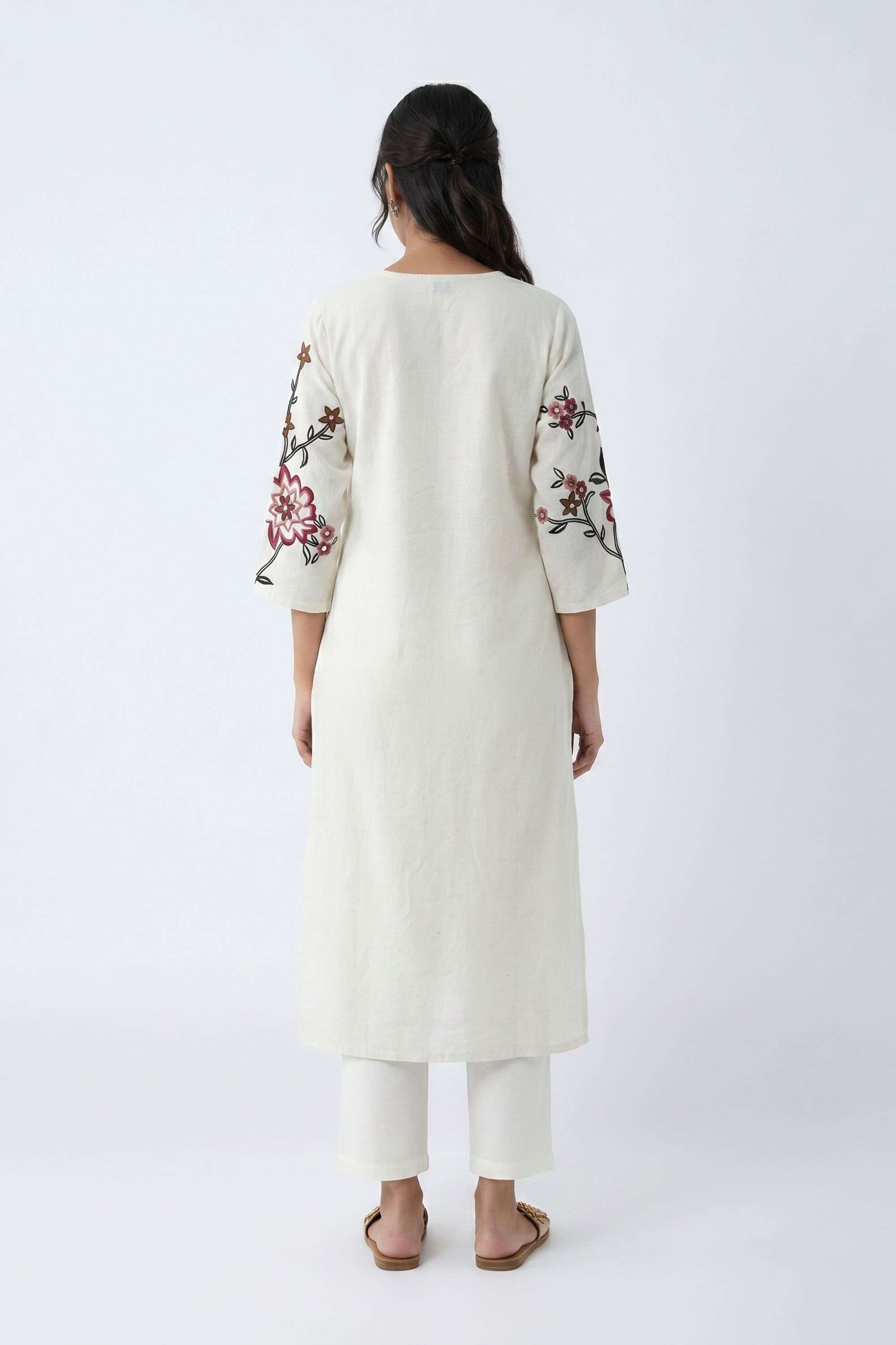 Printed-Cotton-V-Neck-Women-Kurta