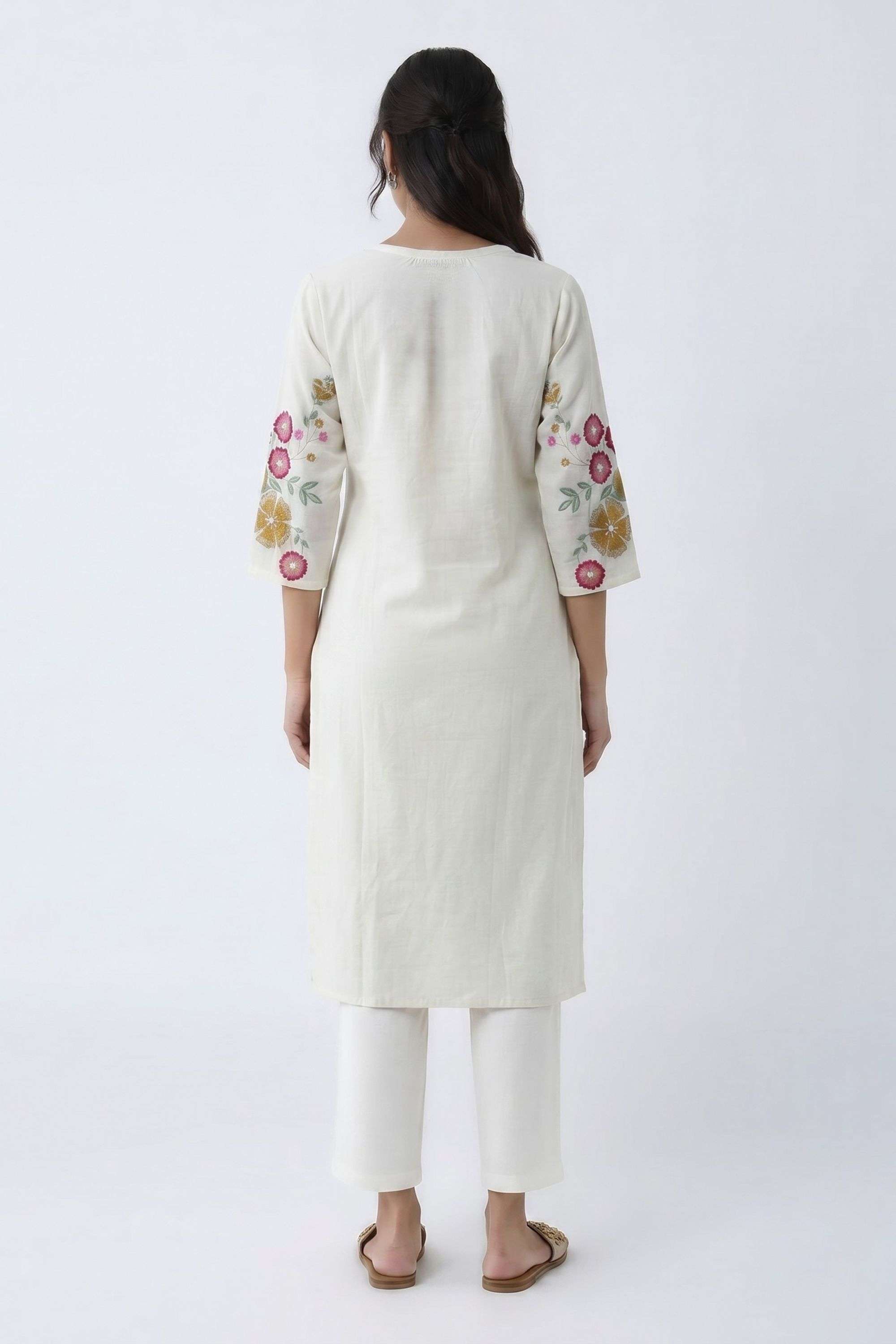 Printed-Cotton-V-Neck-Women-Kurta