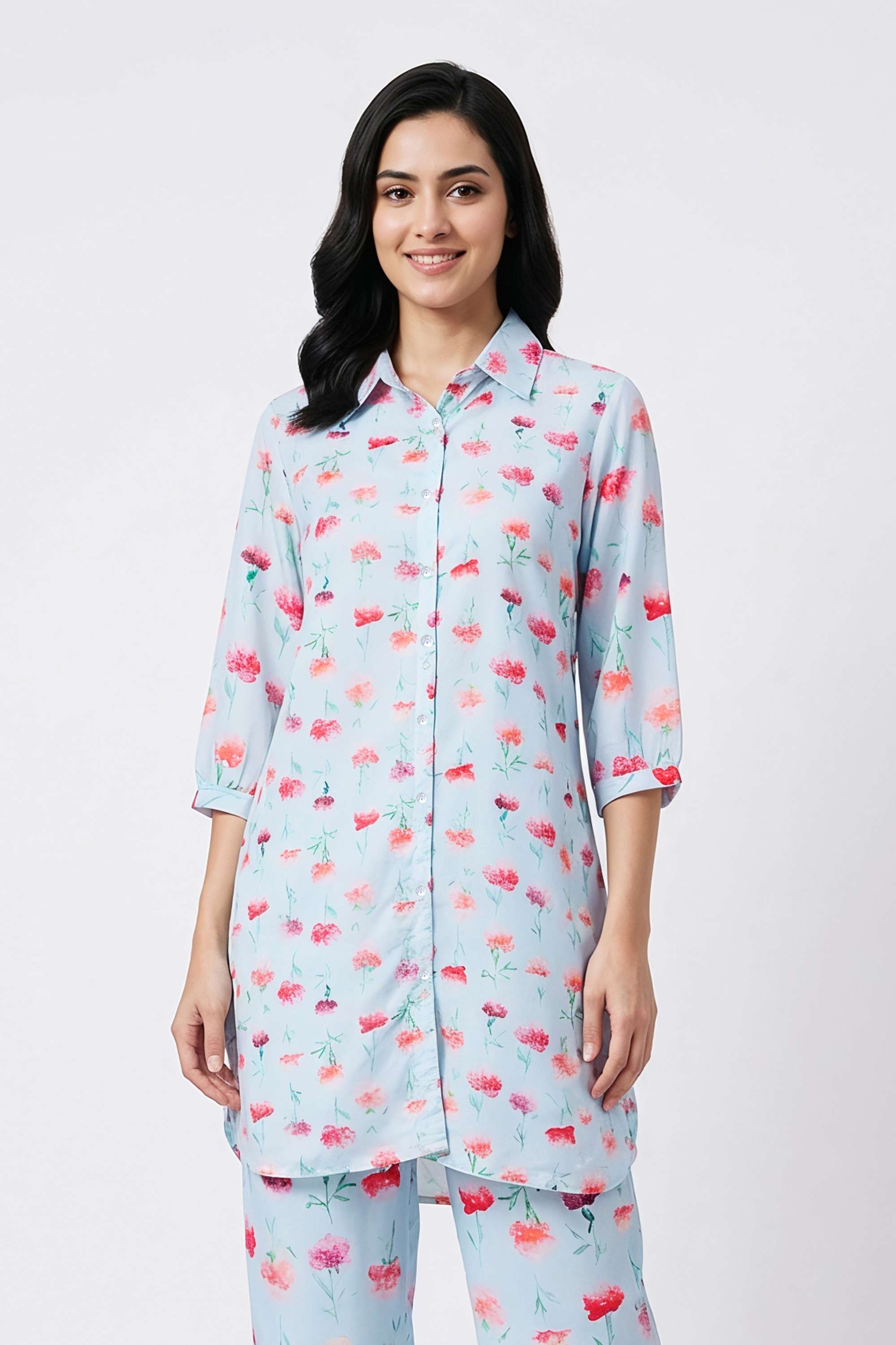 Floral-Collared-Cotton-Women-s-Kurta-And-Pants