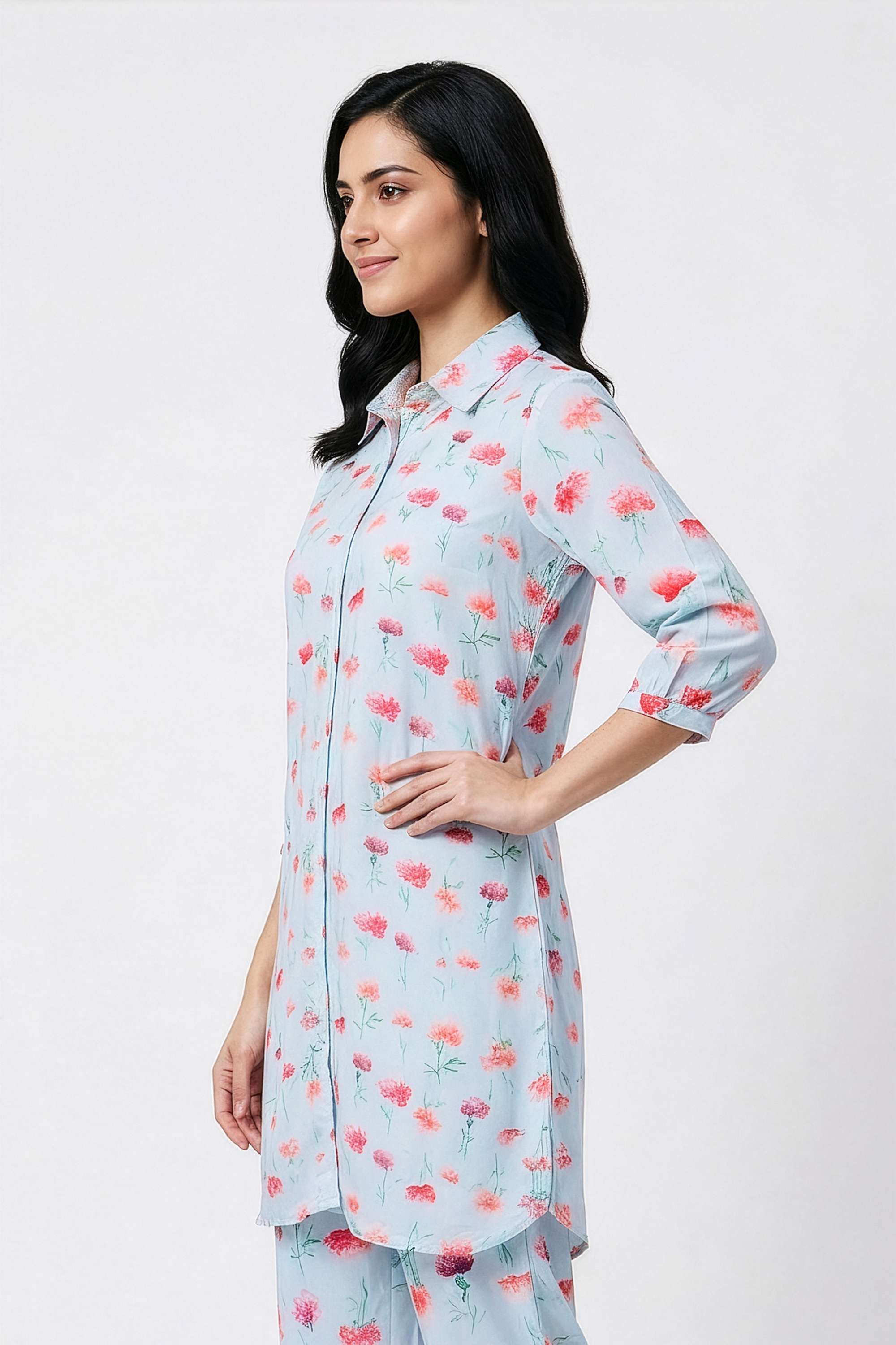 Floral-Collared-Cotton-Women-s-Kurta-And-Pants