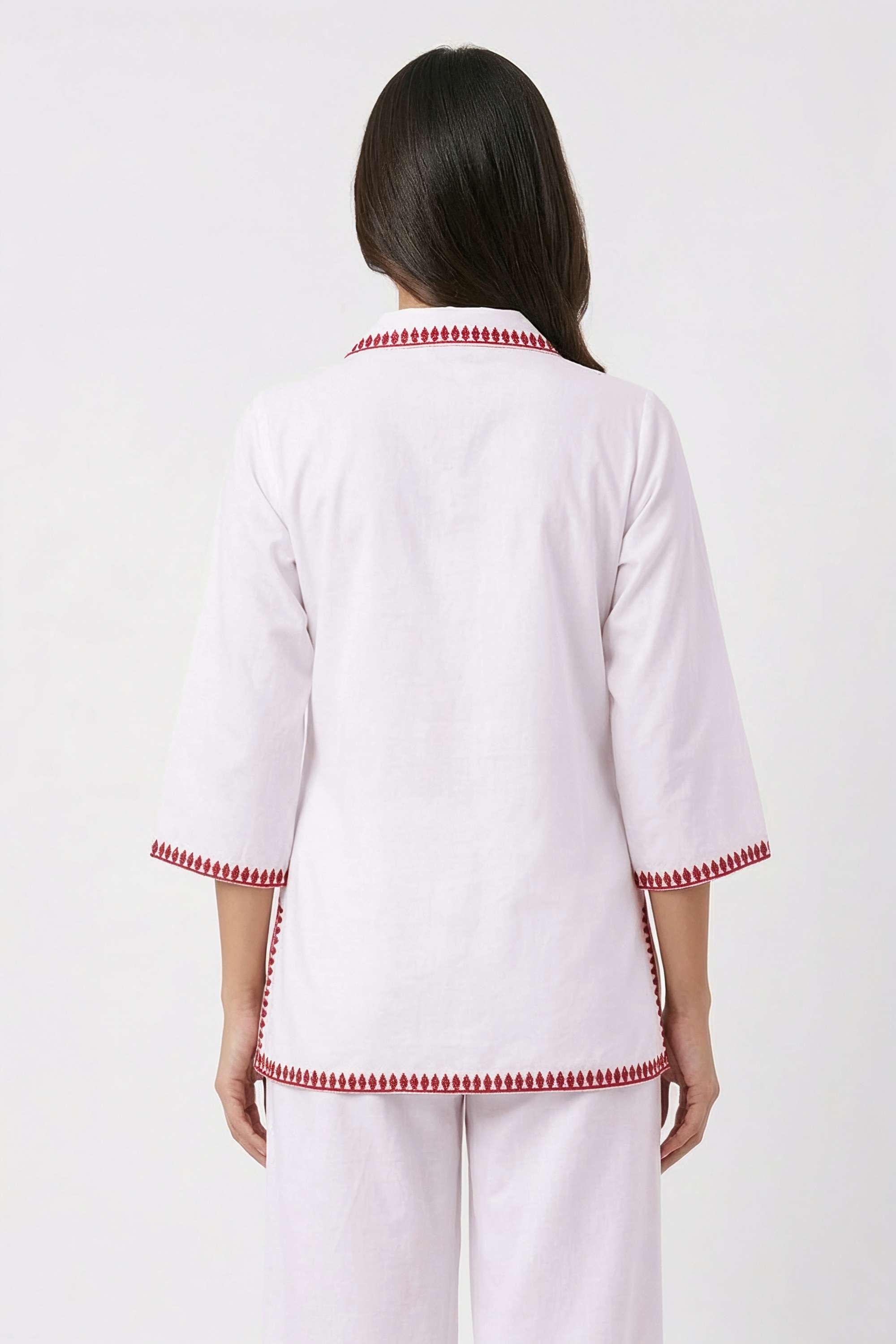 Embroidered-Cotton-Collared-Women-Tunic