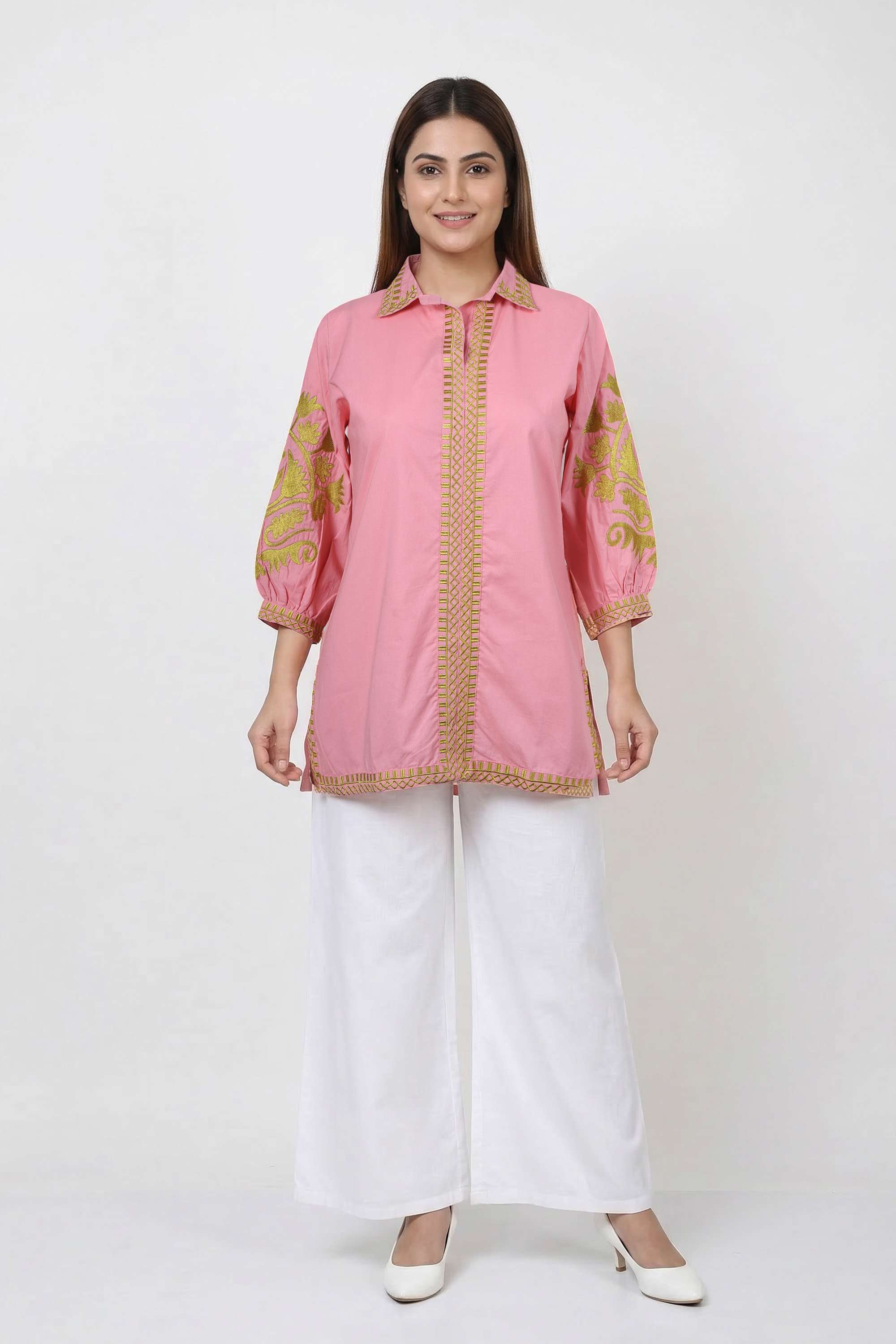 Printed-Cotton-Collared-Women-Kurta