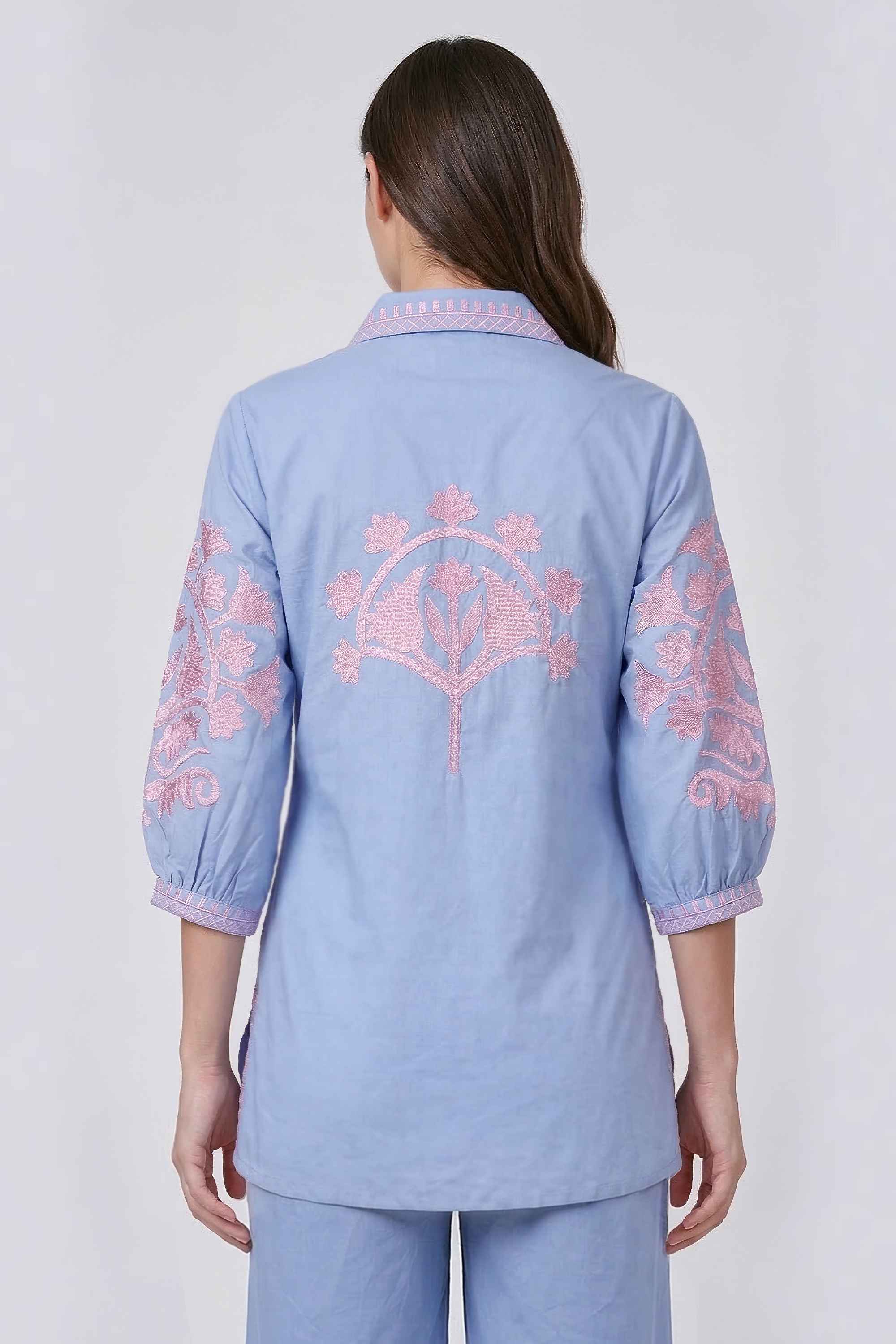 Floral-Cotton-Collared-Women-Kurta