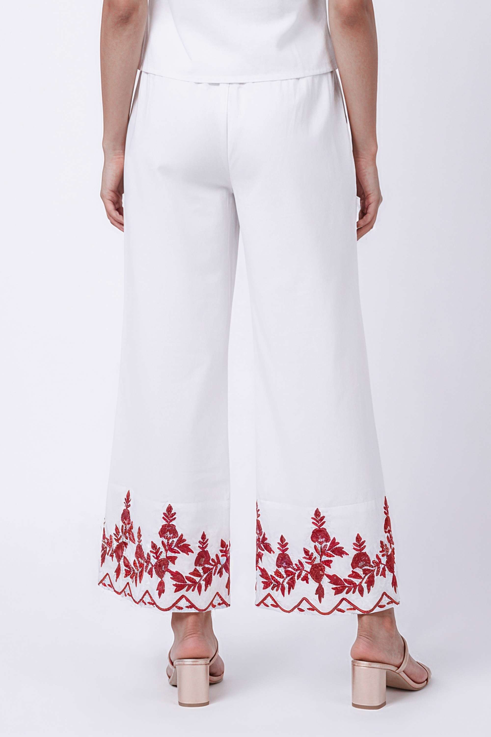 Floral-Straight-Fit-Cotton-Women-s-Casual-Wear-Pants