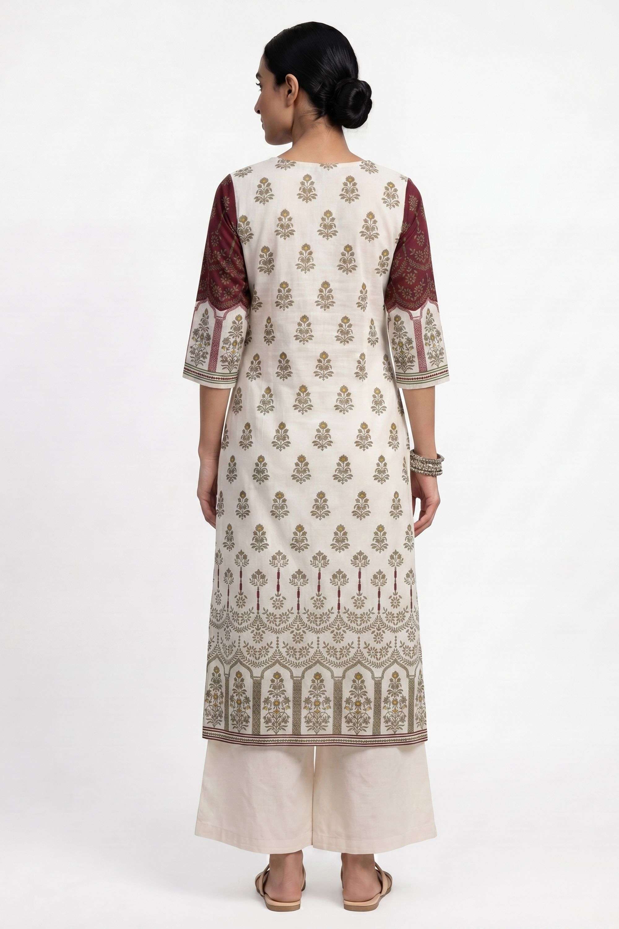 Printed-Cotton-Round-Neck-Women-Kurta