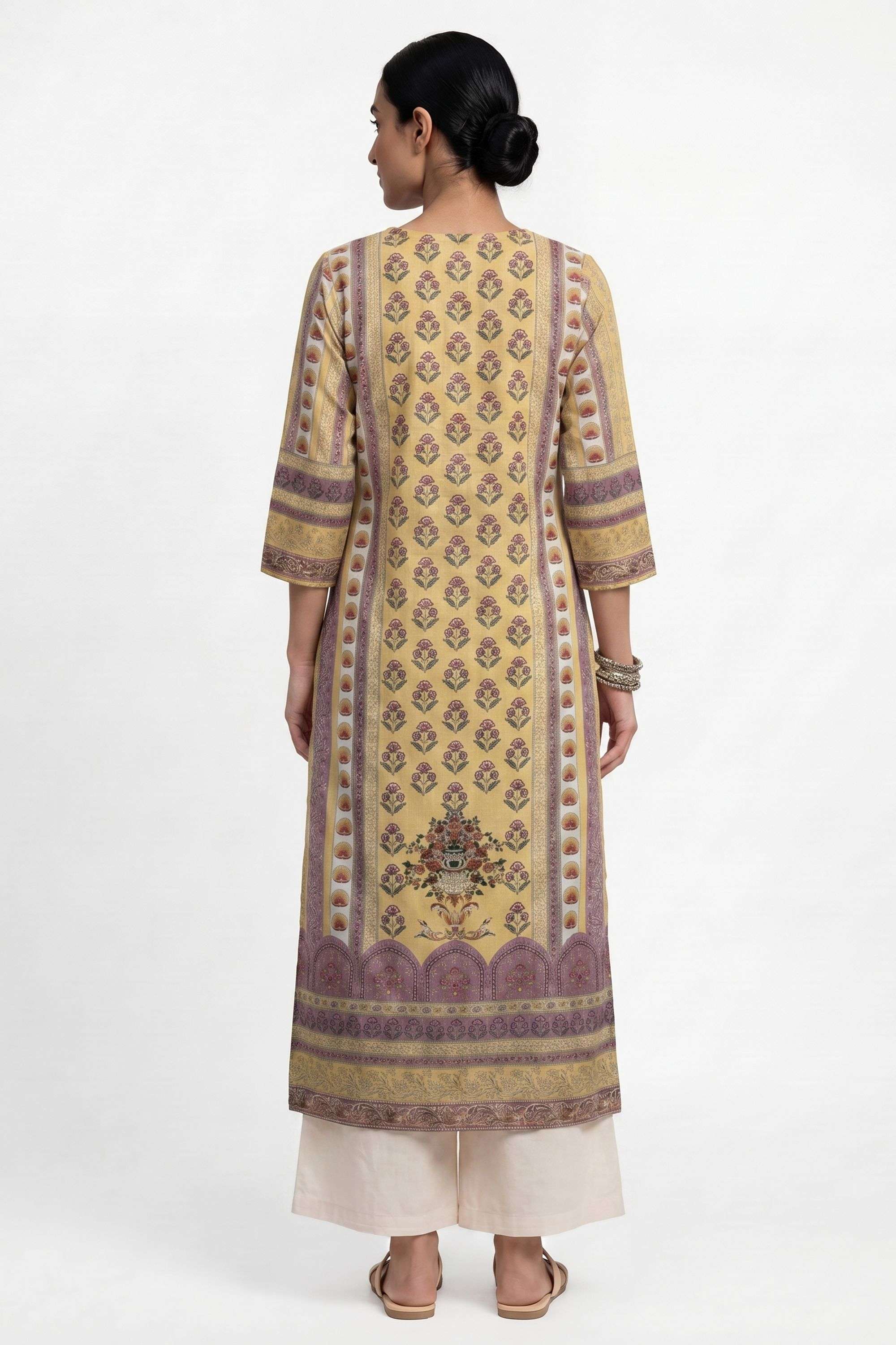 Printed-Cotton-Round-Neck-Women-Kurta