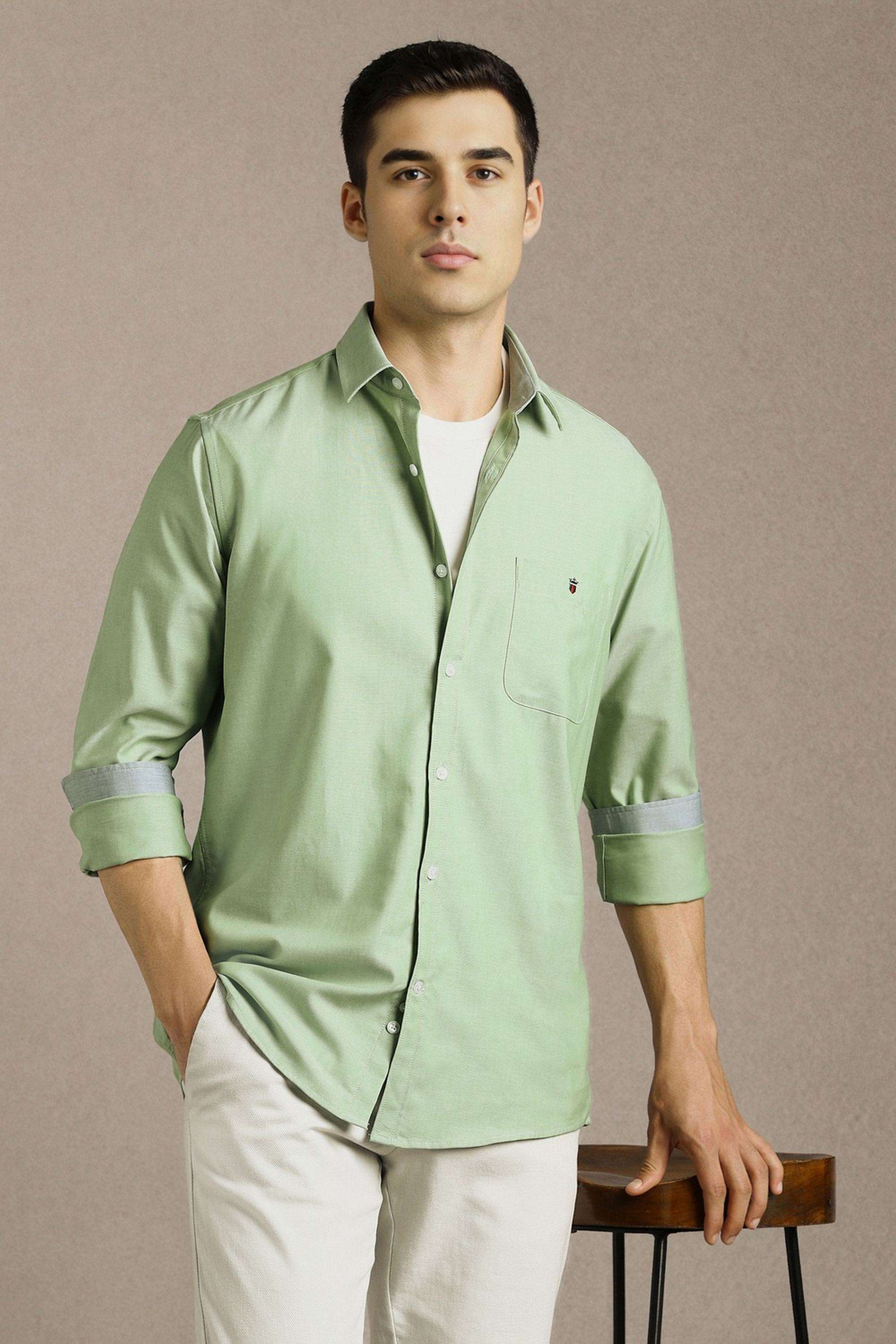 Solid-Cotton-Slim-Fit-Men-s-Casual-Shirt