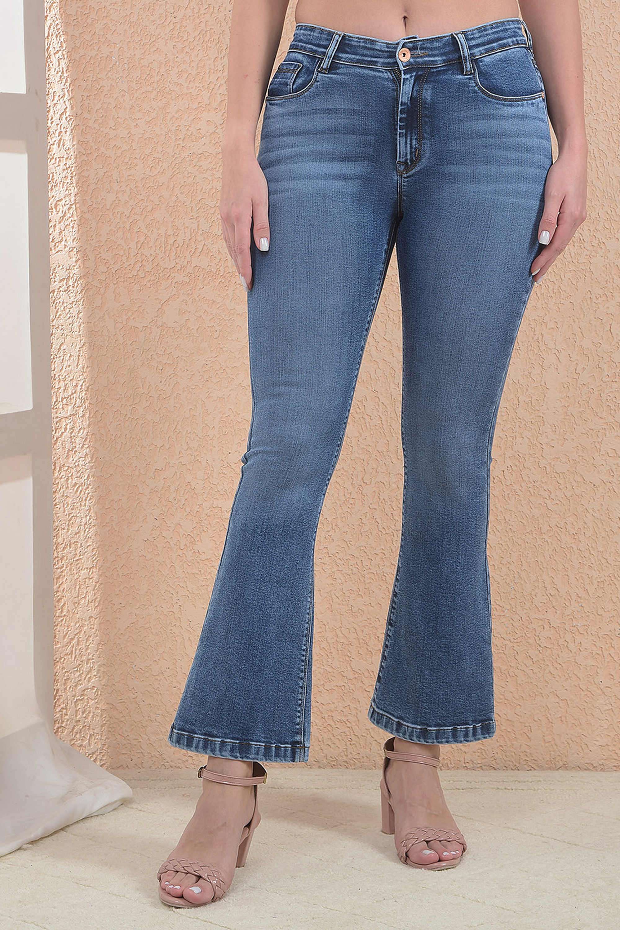 crimsoune club Solid Cotton Blend Bootcut Fit Women's Jeans-picture-10