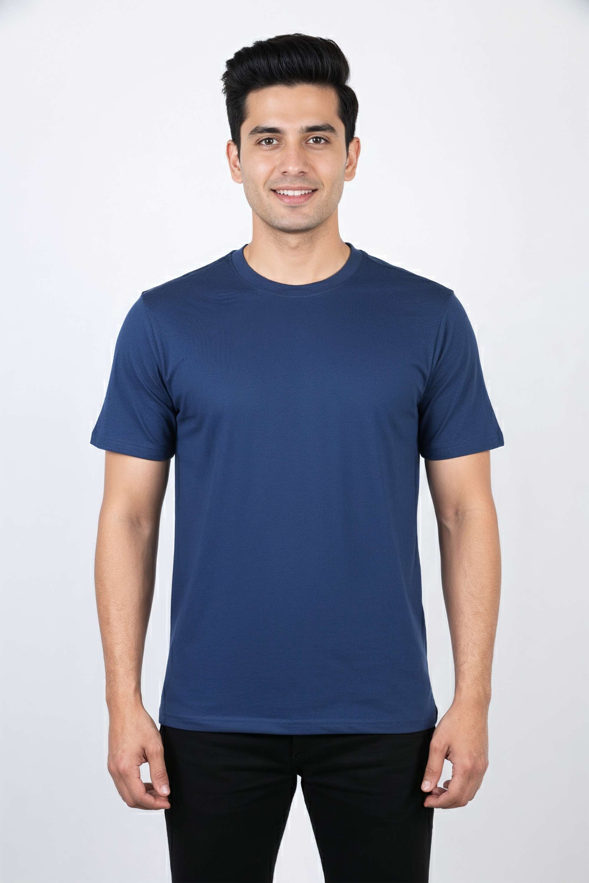 Solid-Cotton-Relaxed-Fit-Men-s-T-Shirt