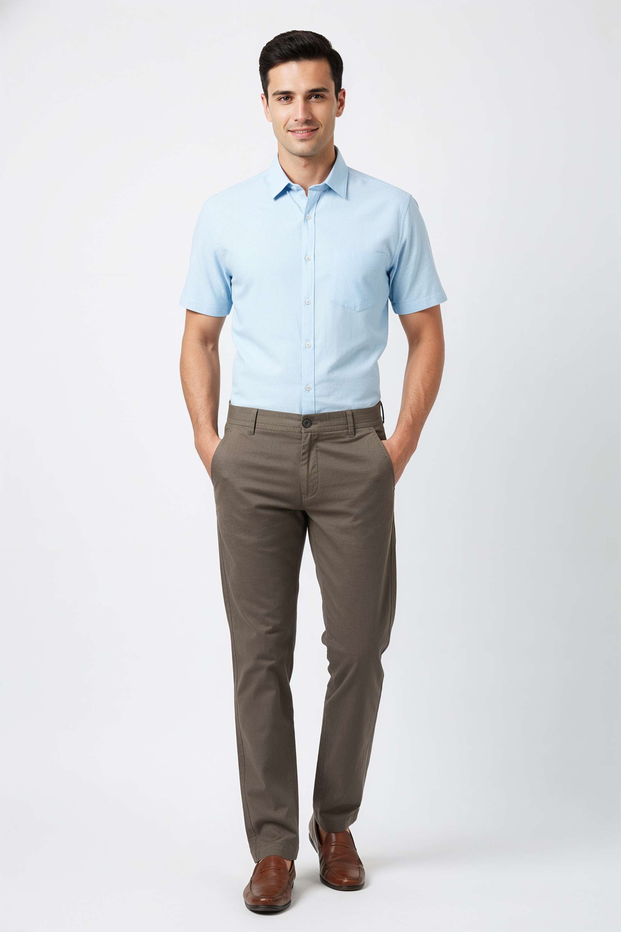 Solid-Cotton-Regular-Fit-Men-Casual-Wear-Trouser