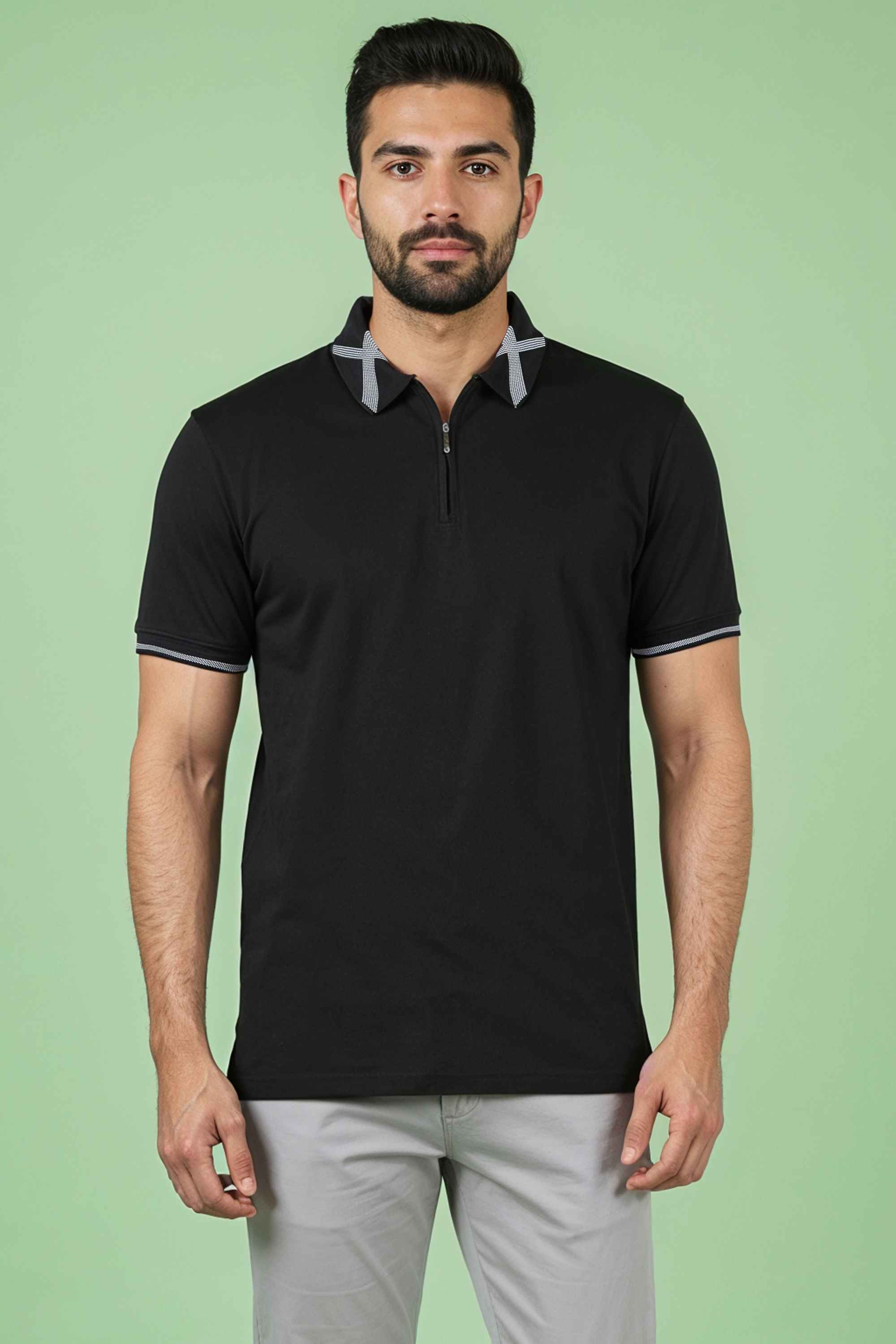 Solid-Cotton-Regular-Fit-Men-T-Shirt