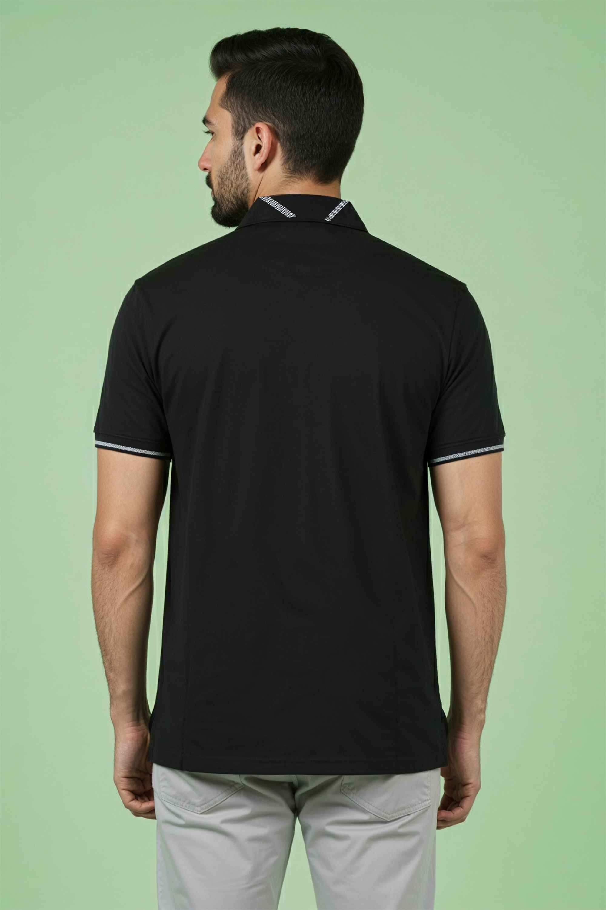 Solid-Cotton-Regular-Fit-Men-T-Shirt