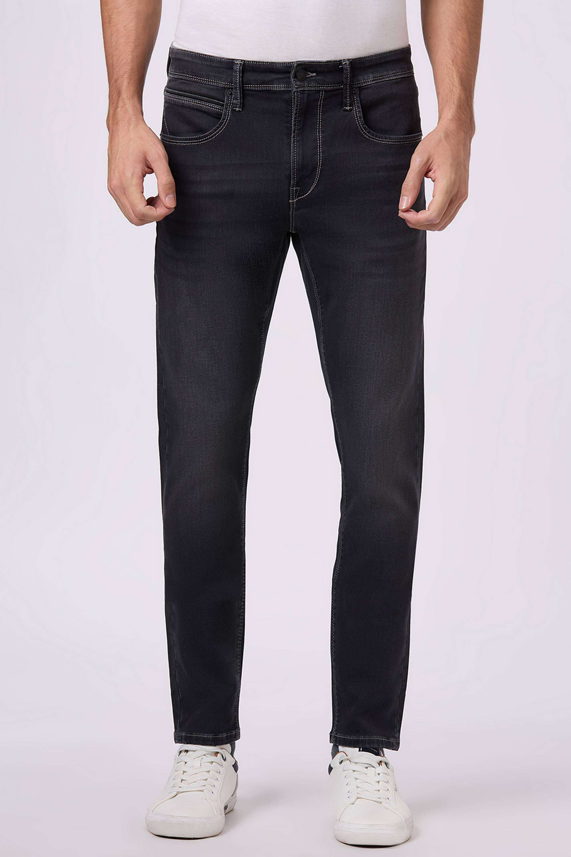 Solid-Poly-Cotton-Slim-Fit-Men-s-Jeans