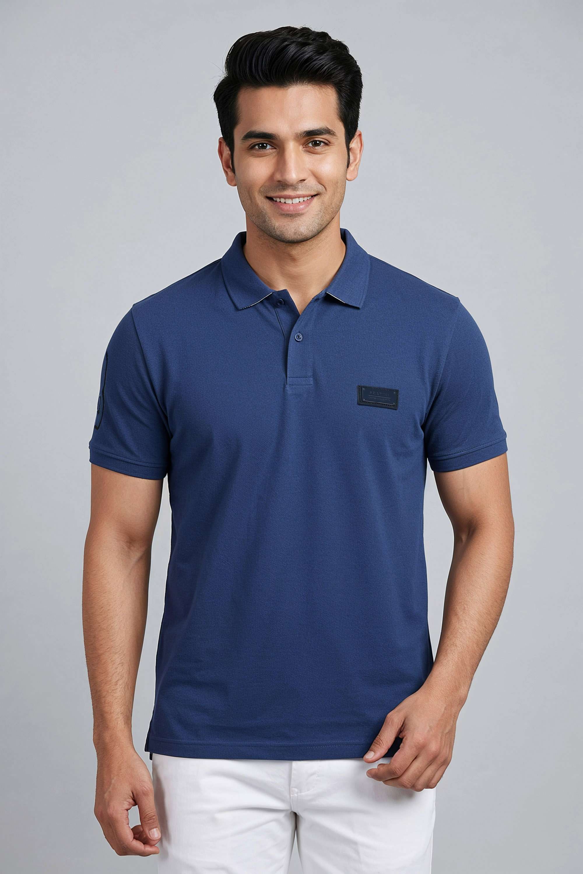 Solid-Cotton-Blend-Regular-Fit-Men-s-T-Shirt